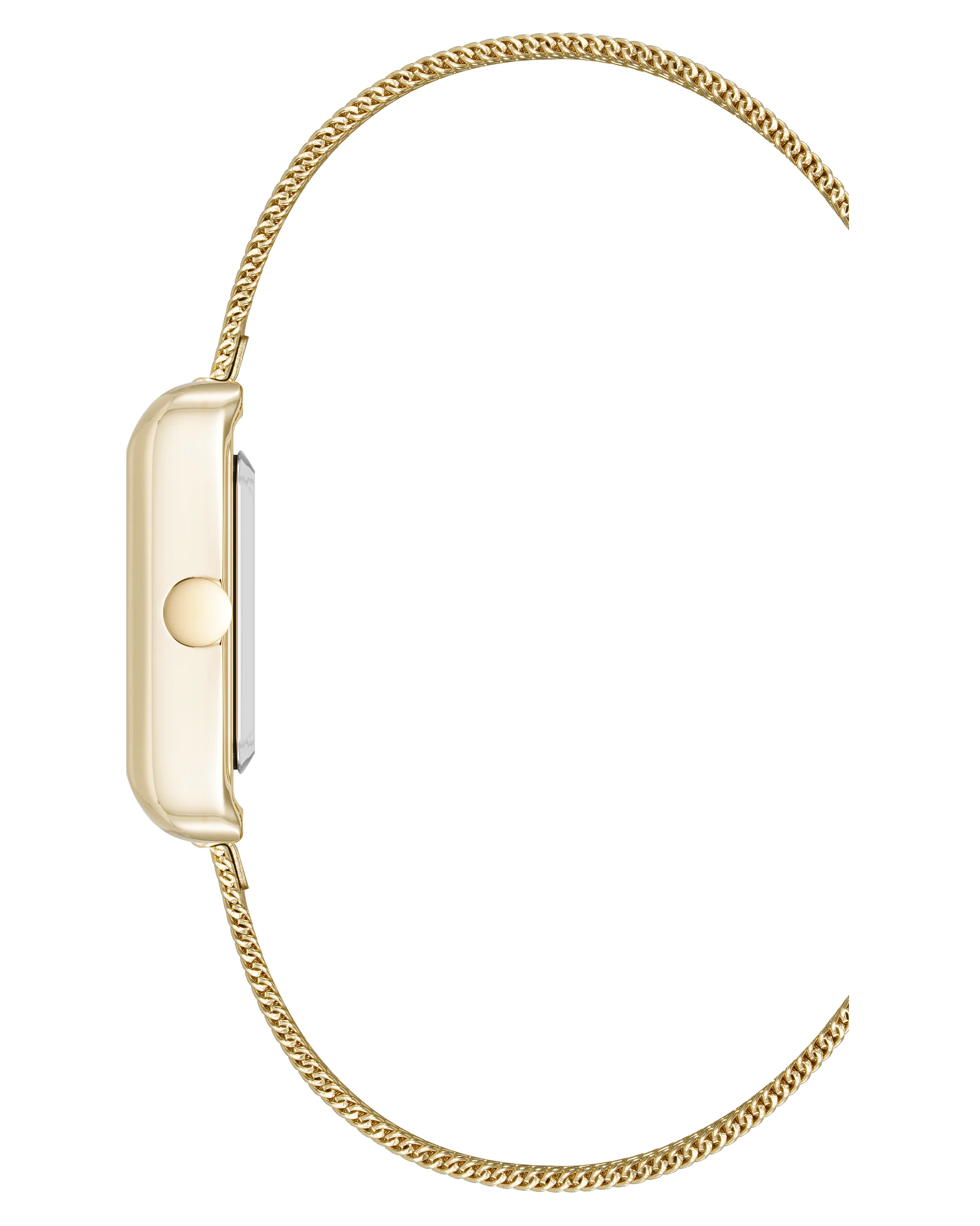 Mesh Bracelet Watch with Rectangular Case