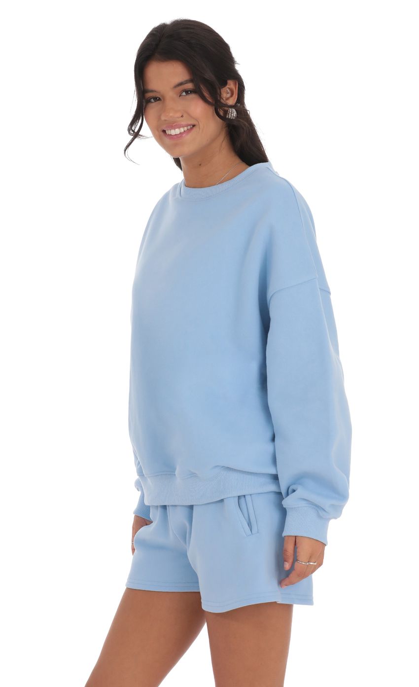 Fleece Jumper in Sky Blue