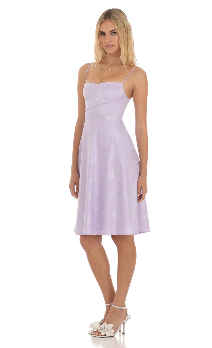 Finnian Jacquard Dress in Lavender