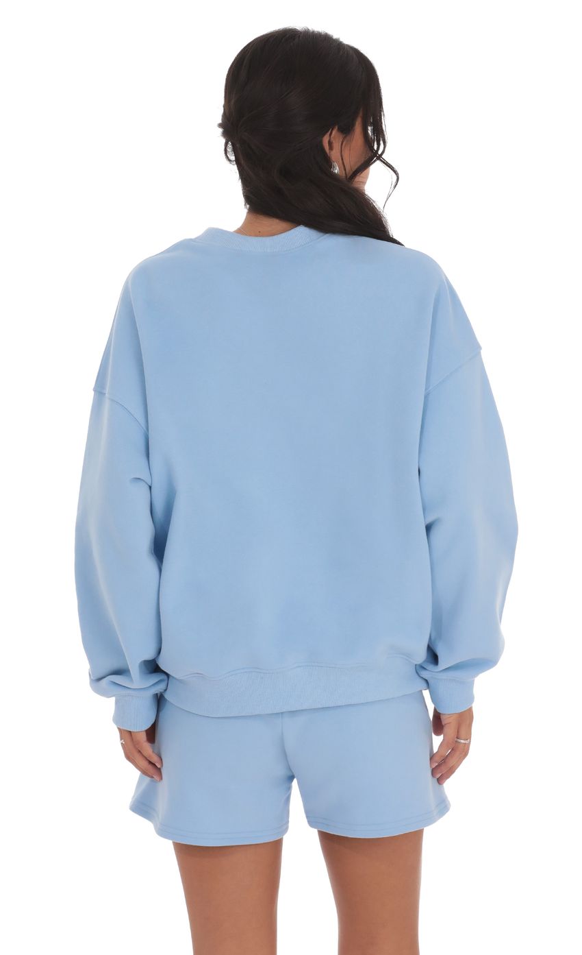 Fleece Jumper in Sky Blue