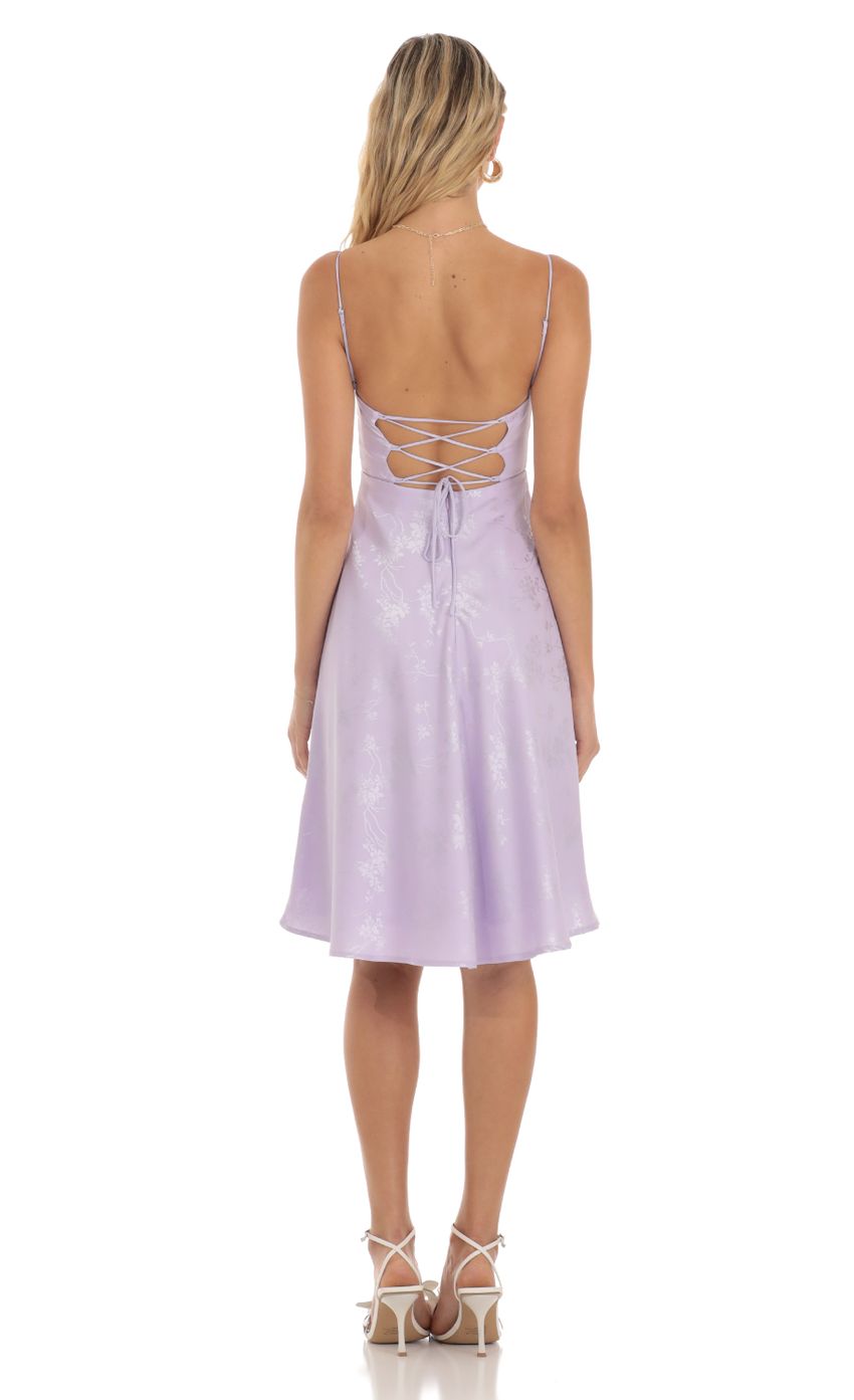 Finnian Jacquard Dress in Lavender