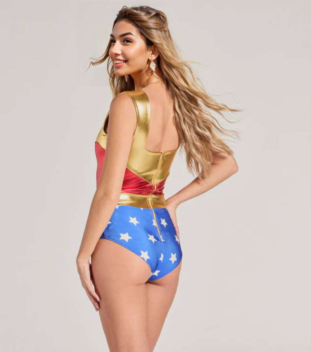 Lady Justice Metallic Foiled Bodysuit