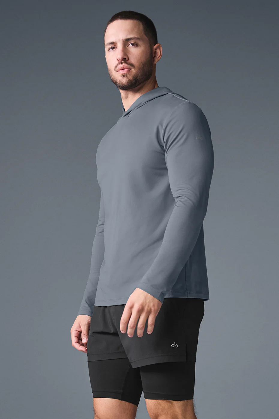 Conquer Reform Long Sleeve With Hood - Steel Grey