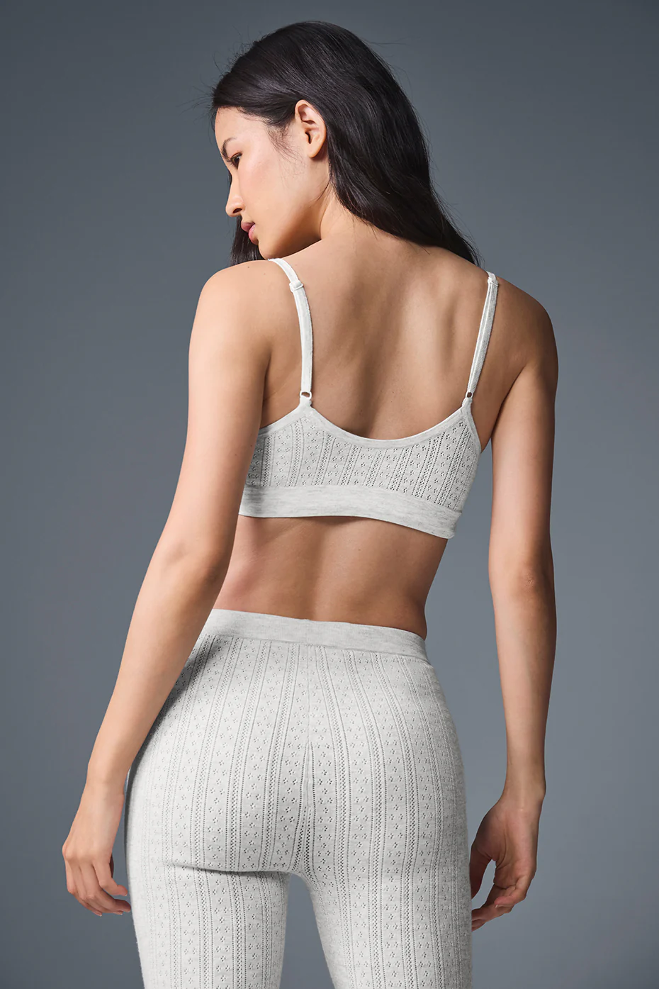 Pointelle Sweater Be Mine Bra - Light Grey Heather