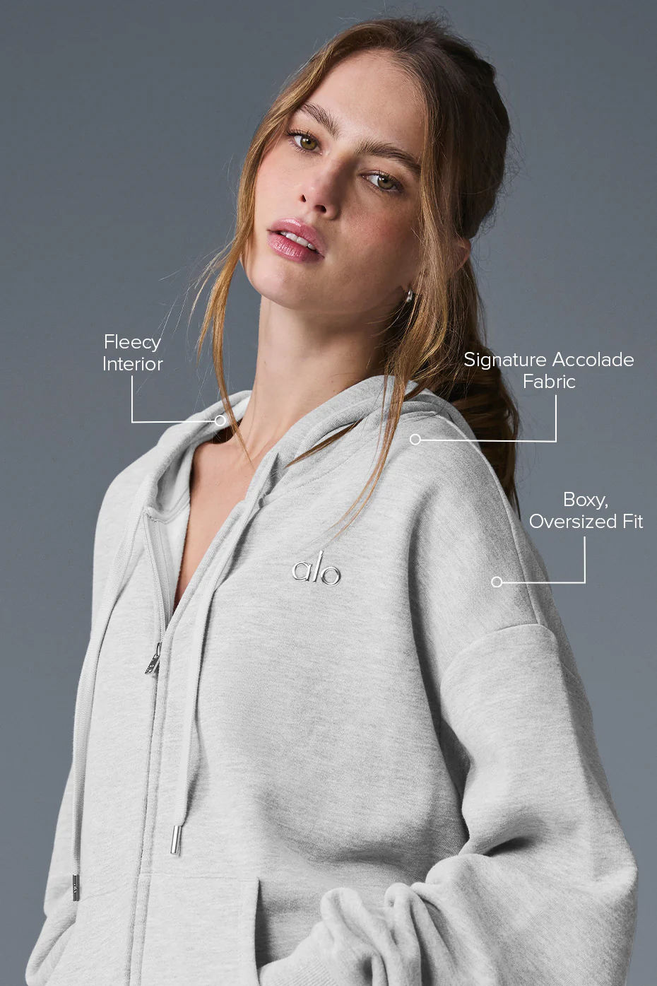 Accolade Full Zip Hoodie - Athletic Heather Grey