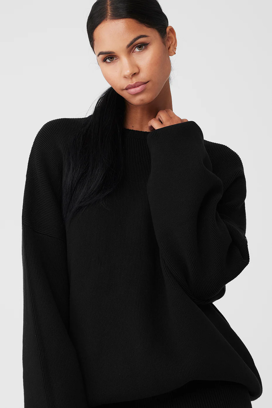 Scholar Crew Neck Sweater - Black
