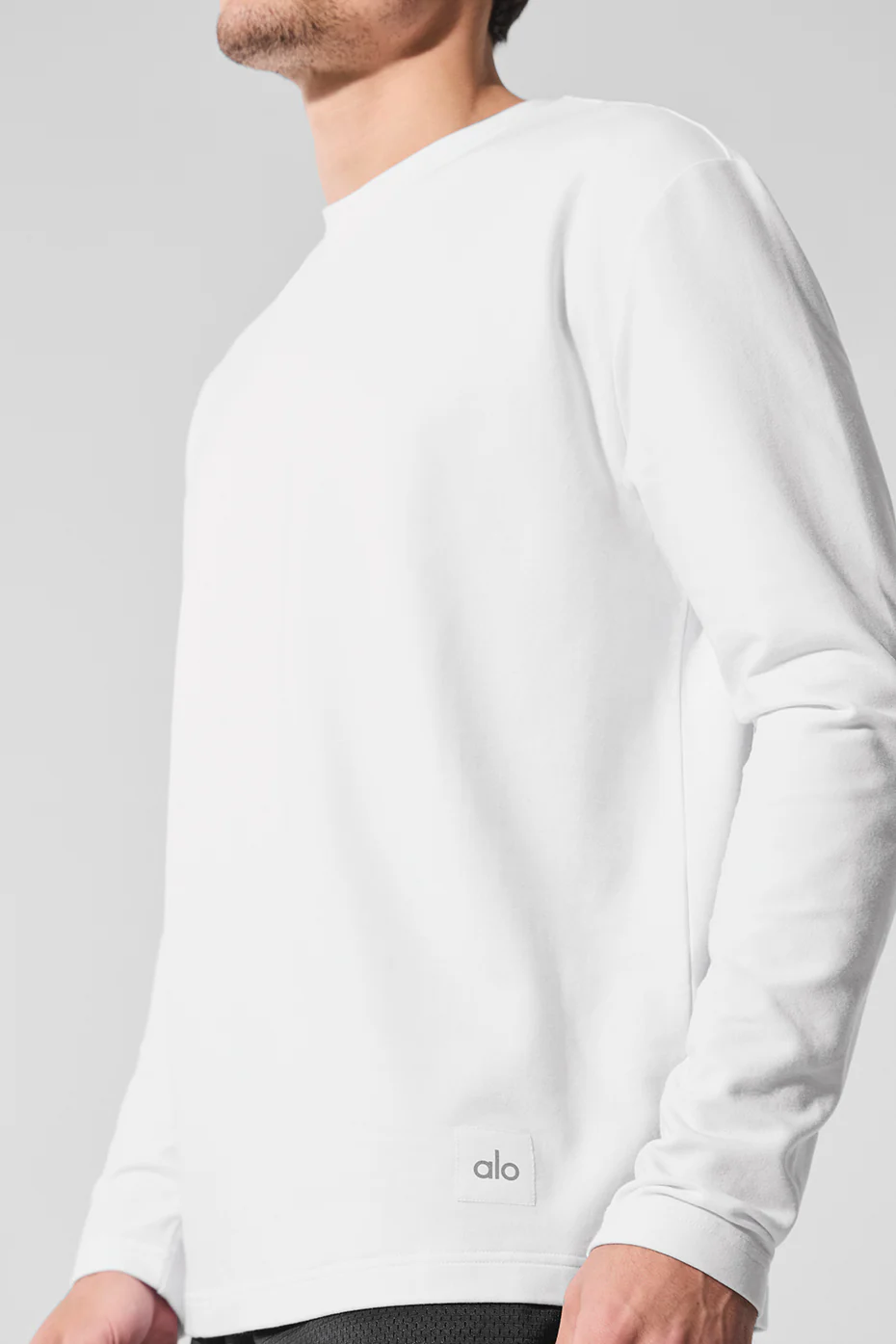 Double Take Long Sleeve Crew - White