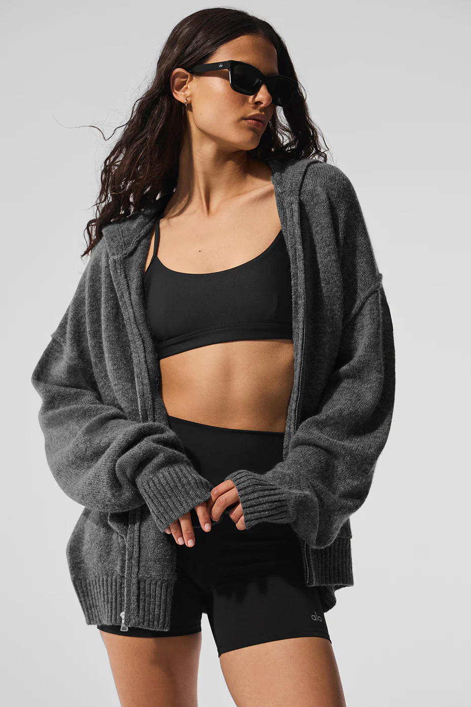 New Class Cashmere Full Zip Hoodie - Platinum Grey