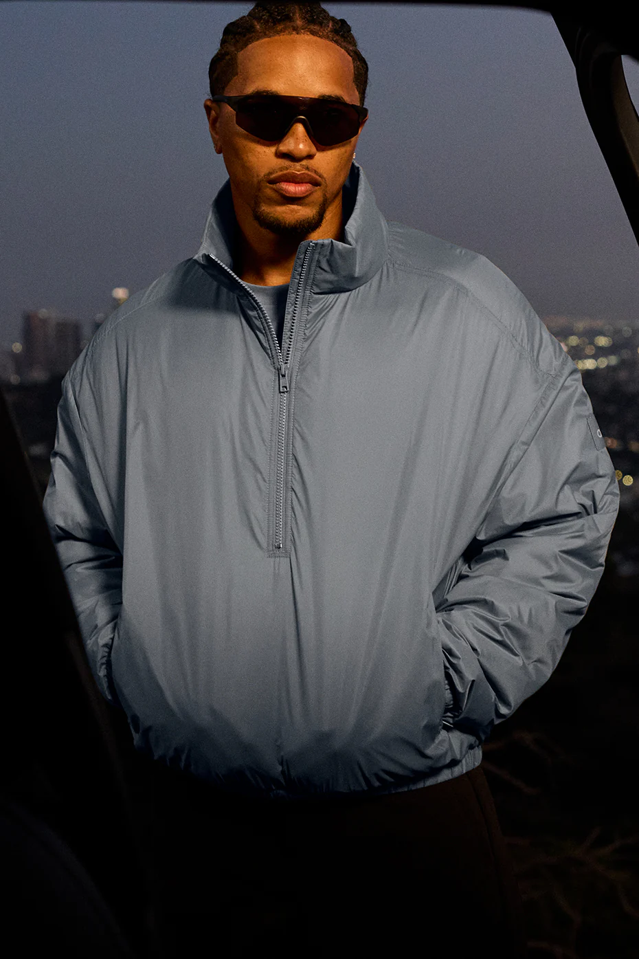 Latitude Light Weight 1/2 Zip Pullover Jacket - Steel Grey