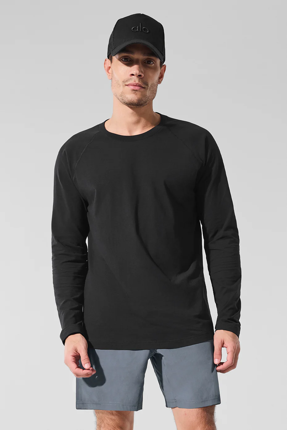 Alo Vapor Crewneck Long Sleeve - Black