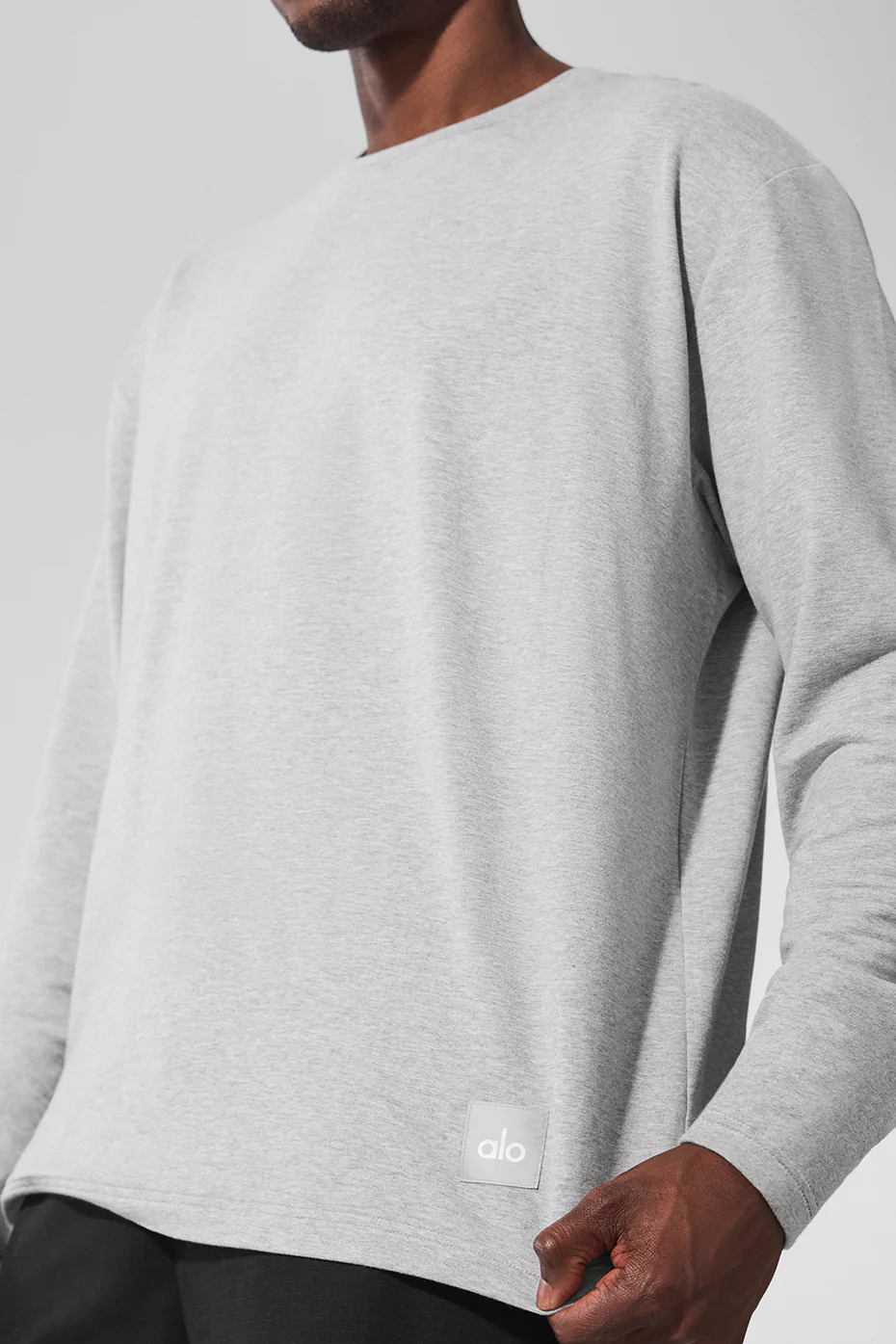 Double Take Long Sleeve Crew - Athletic Heather Grey