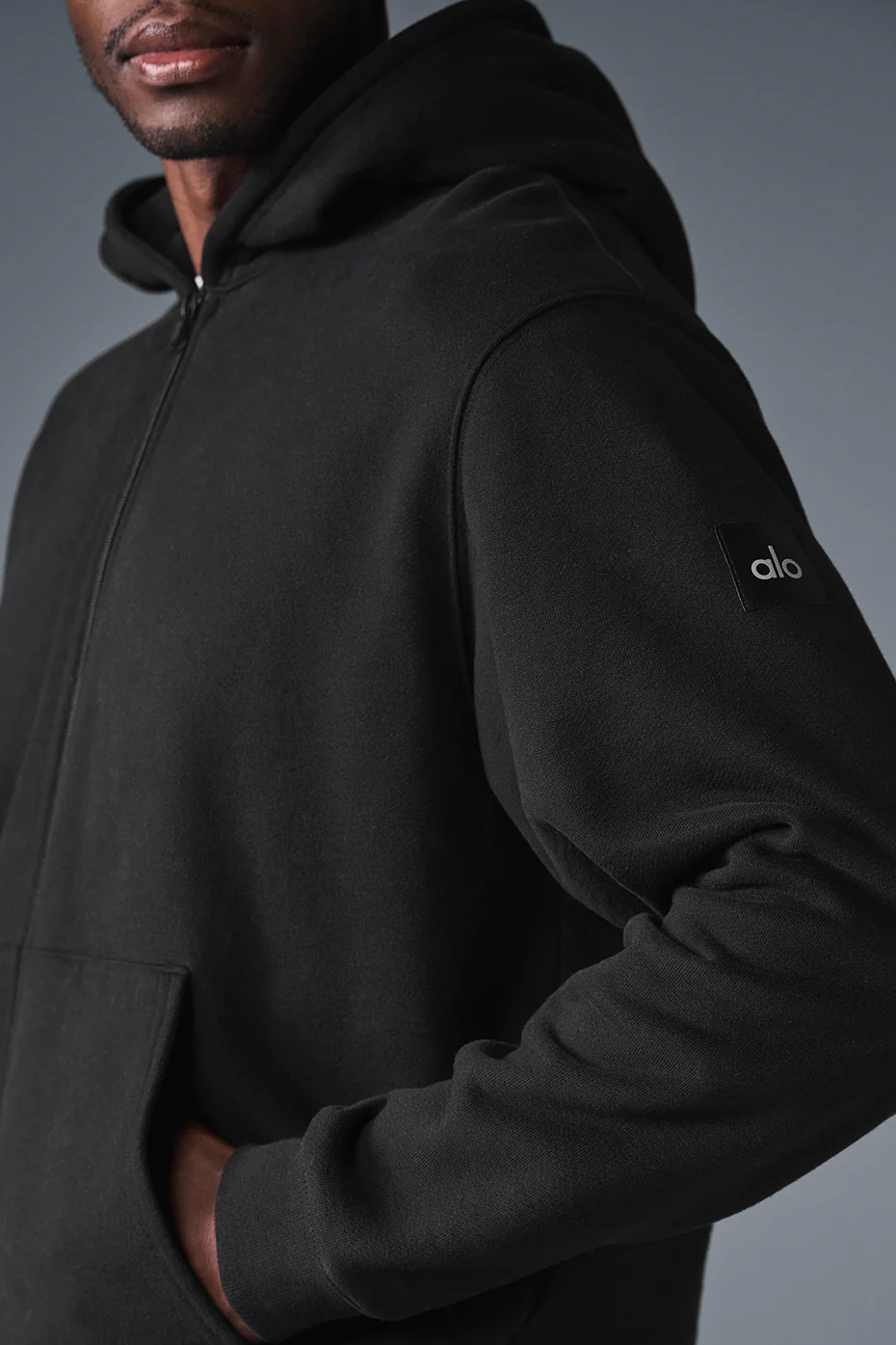 Renown Heavy Weight Full Zip Hoodie - Black