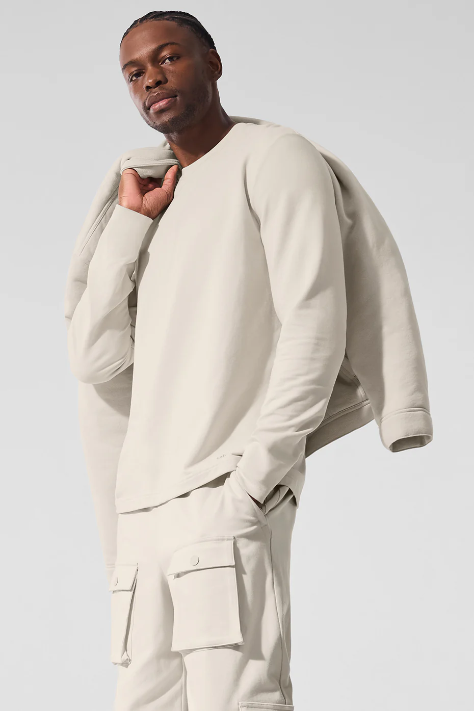 Double Take Long Sleeve Crew - Bone