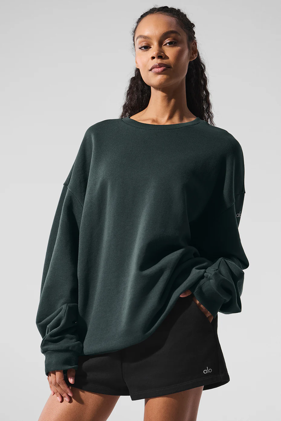 Chill Crew Neck Pullover - Charcoal Green