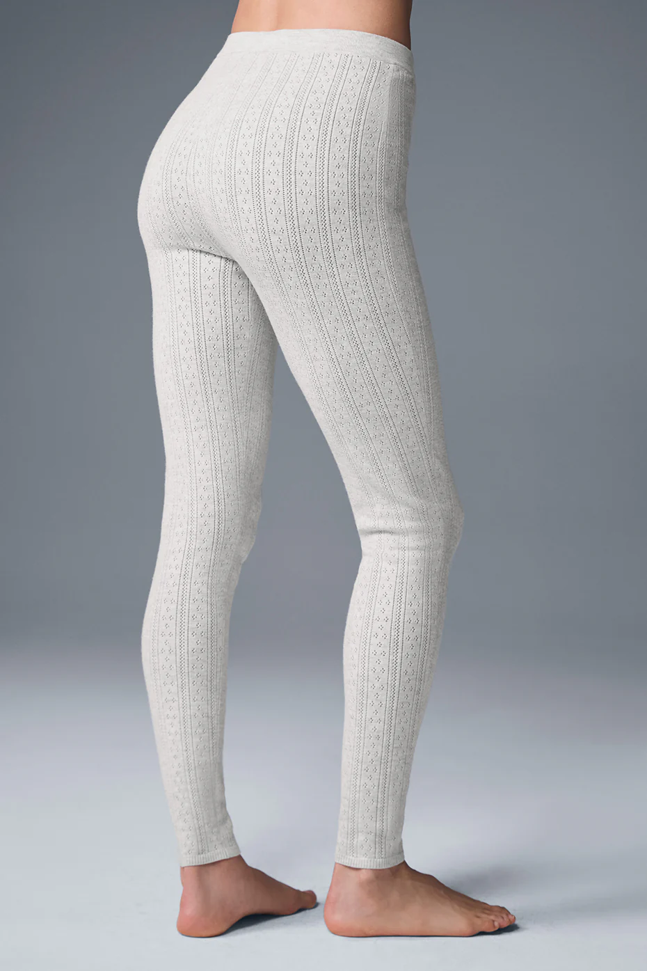 Pointelle Sweater High-Waist Be Mine Legging - Light Grey Heather