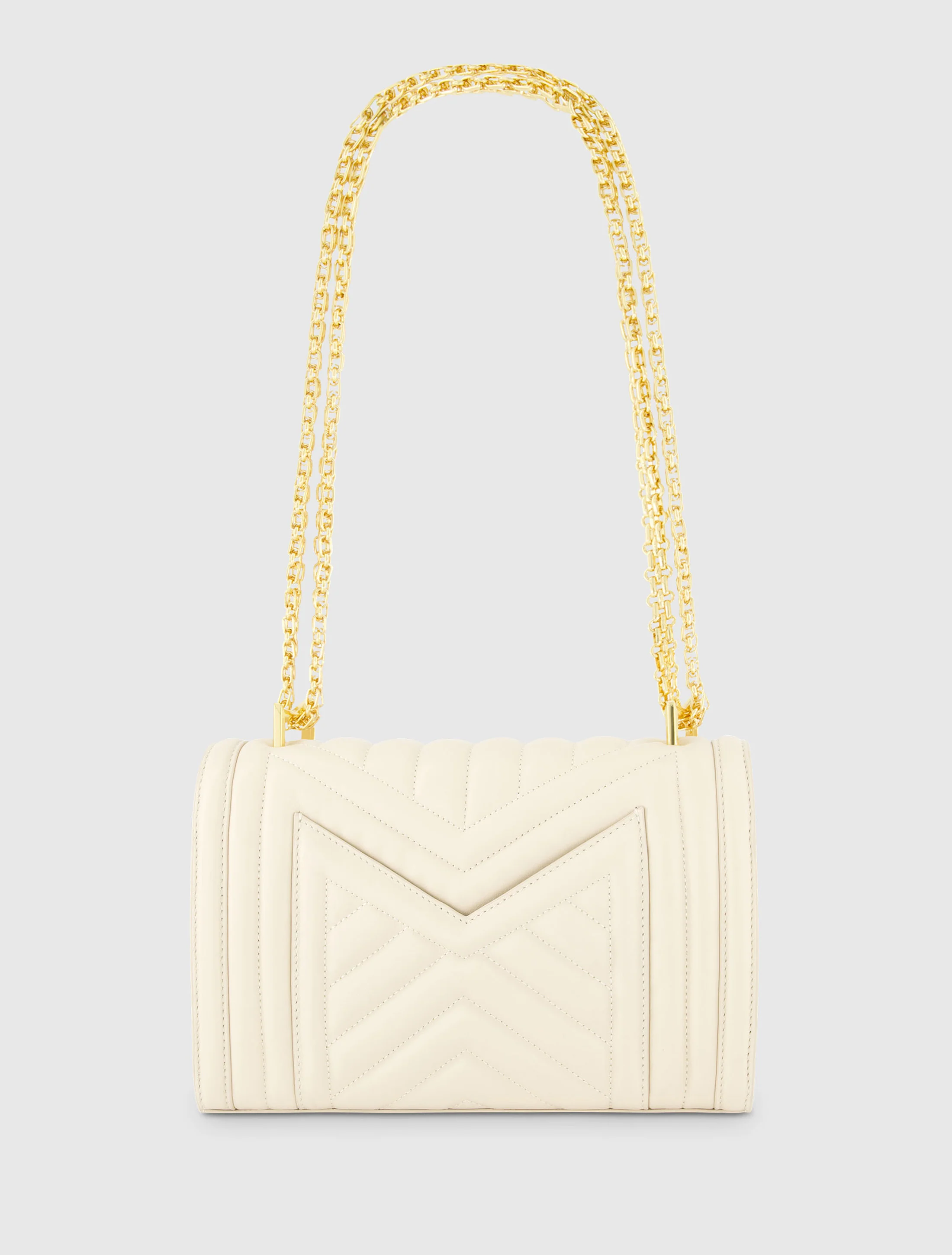 Quilted Napa Leather Handbag With Gold Chain - FINAL SALE