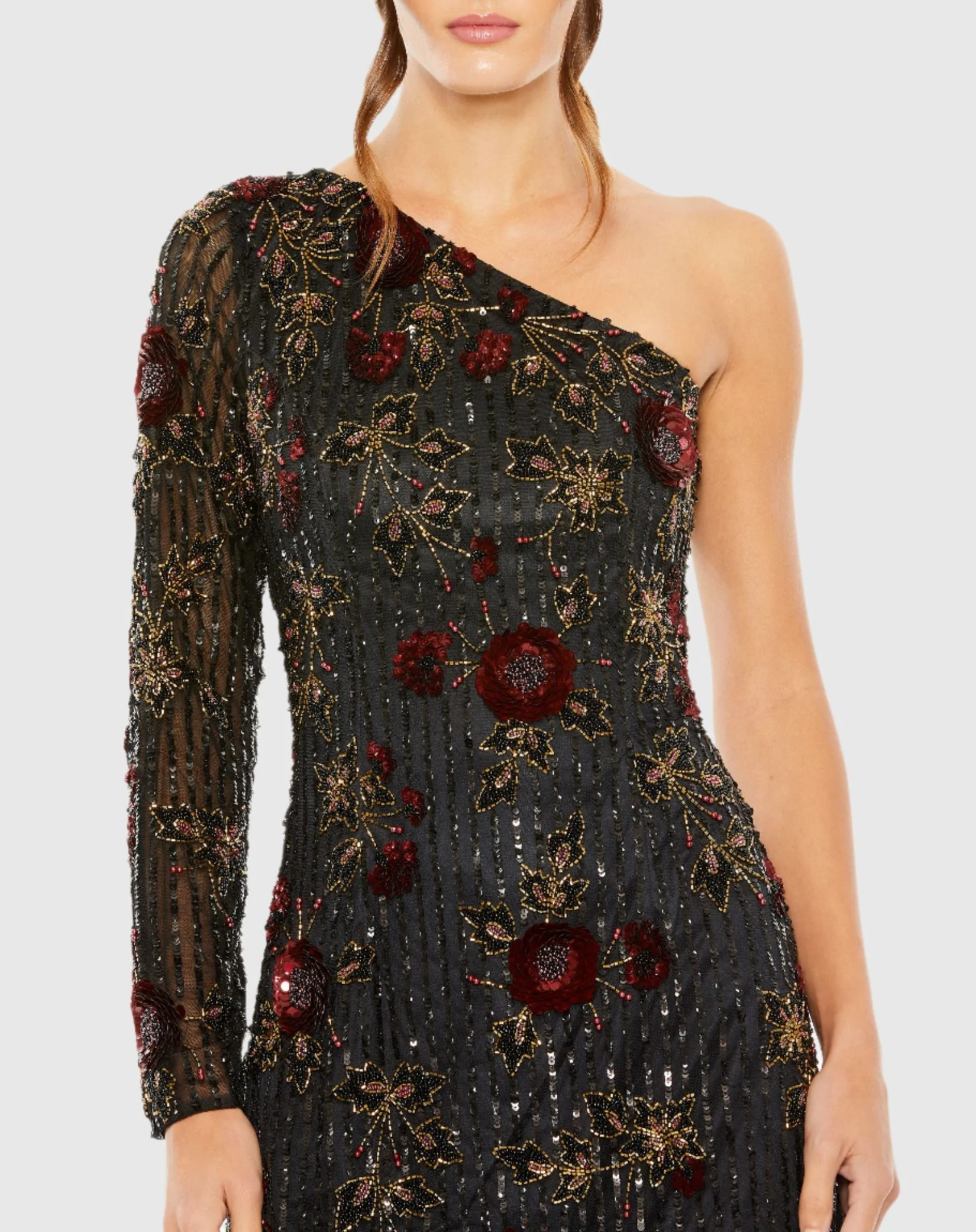 One Shoulder Embellished Mini Dress - FINAL SALE