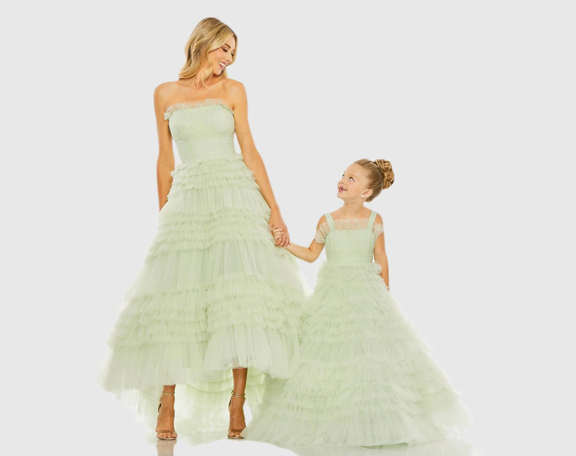 Girls Tulle Ruffle Ballgown