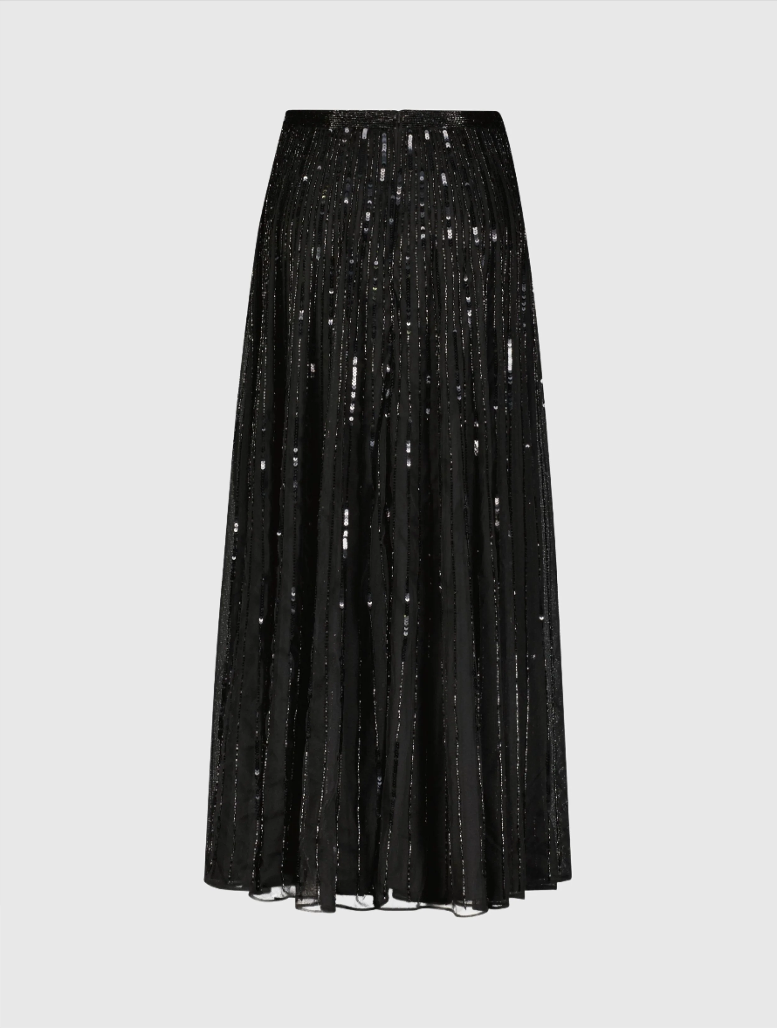 Long Sequin Embellished Chiffon Evening Skirt - FINAL SALE