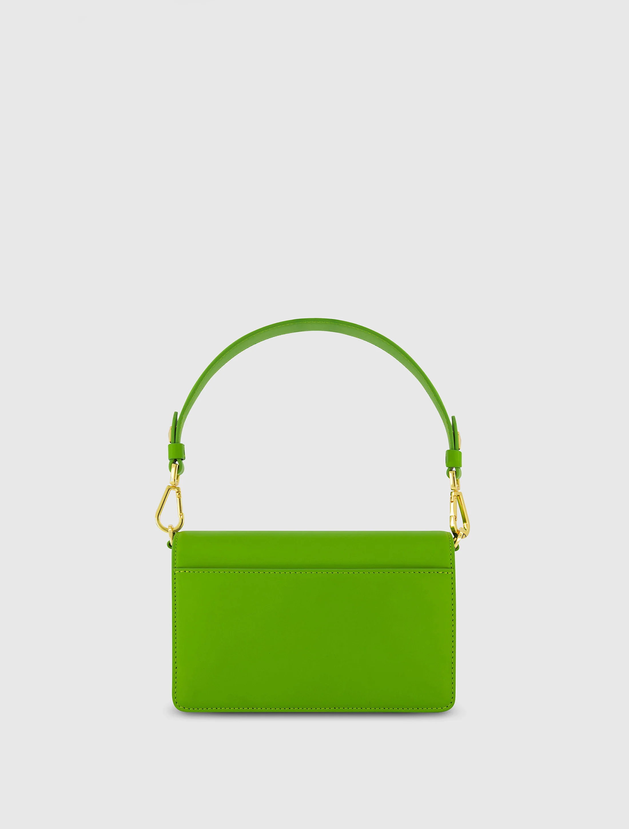 Mini Green Leather Shoulder Bag With Gold Hardware