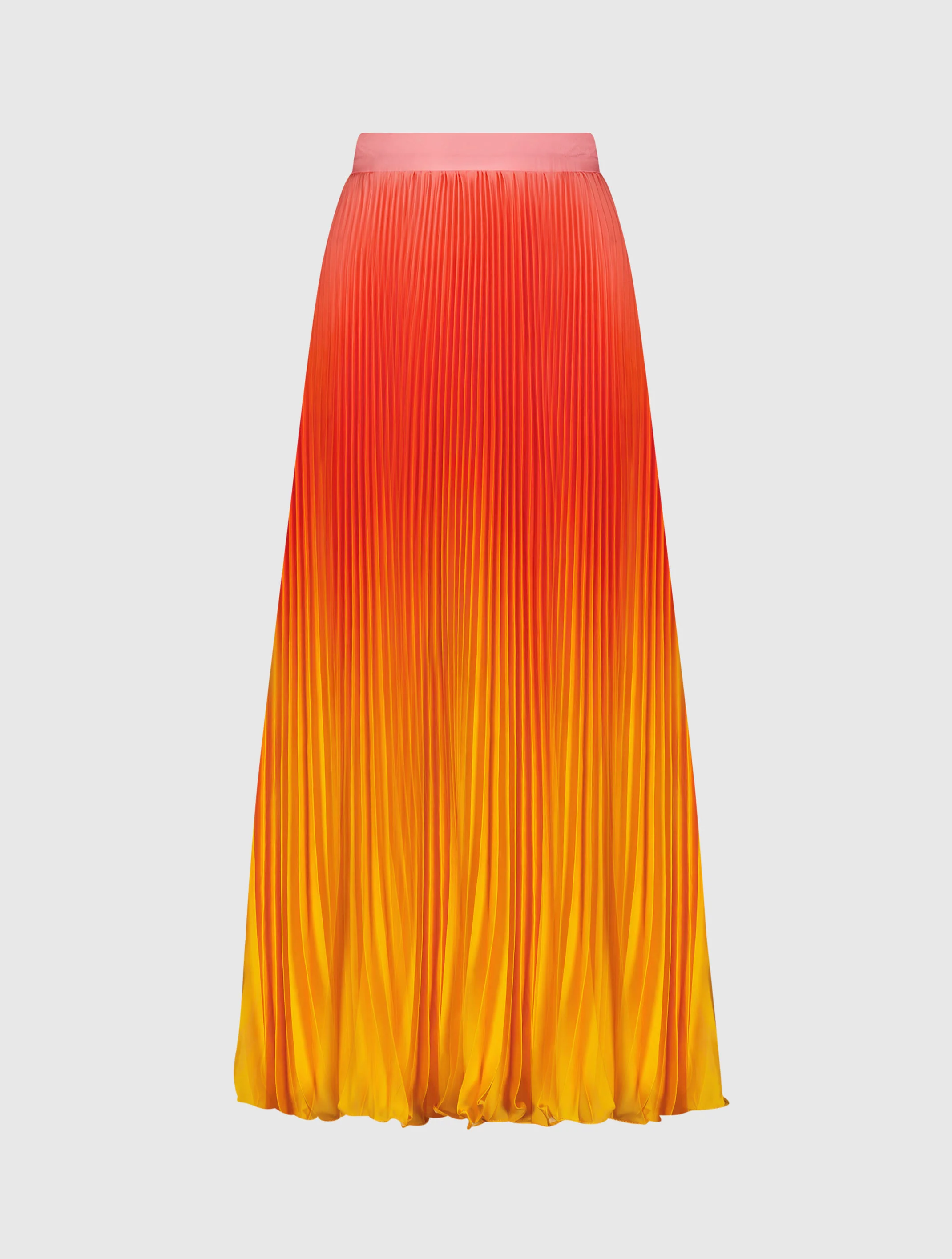 Pleated Charmeuse Ombre Maxi Skirt - FINAL SALE