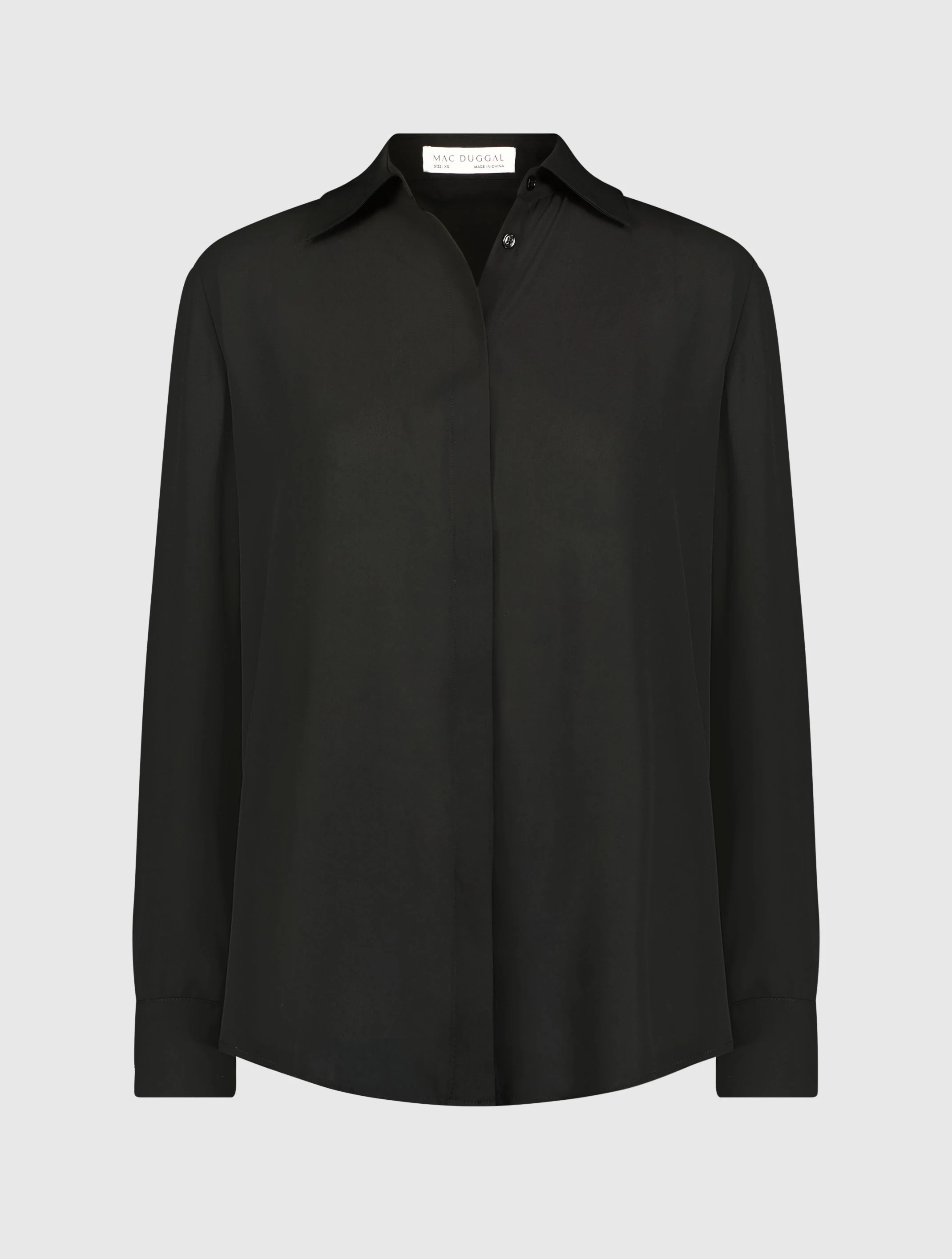 The Bentley Long Sleeve Button Up Georgette Blouse - FINAL SALE