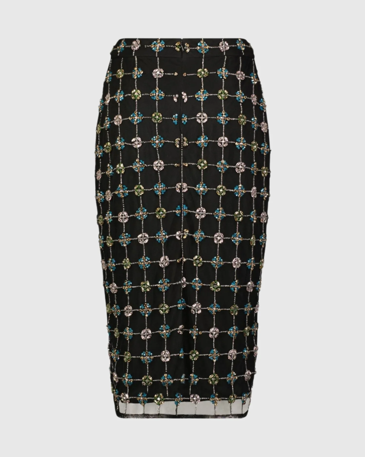 Embellished Geometrical Skirt with Rhinestones - FINAL SALE