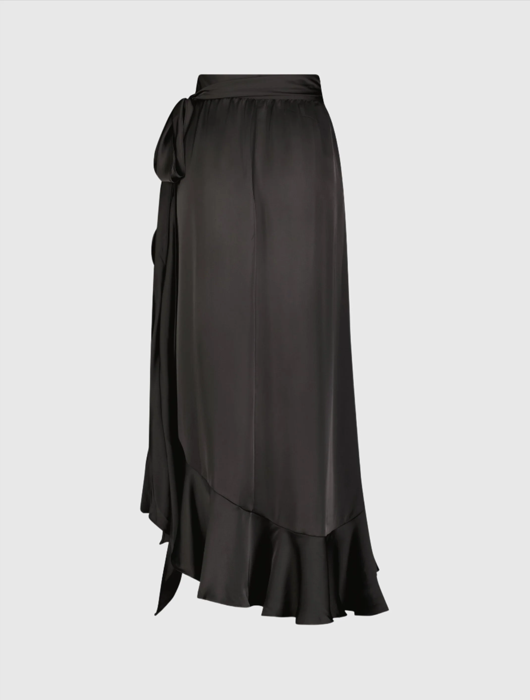 Satin Hi-Low Evening Wrap Skirt - FINAL SALE