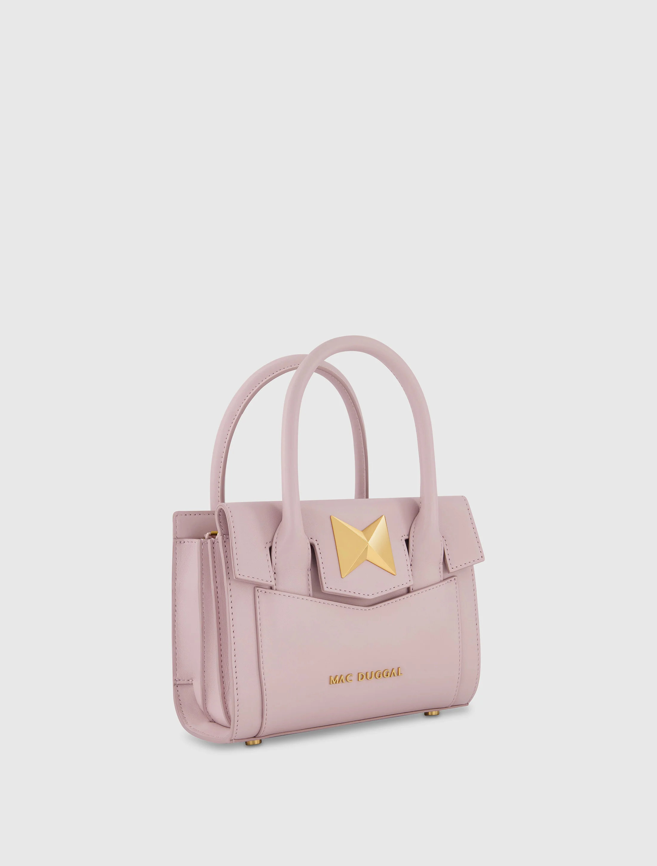 Small Leather Tote Bag With Gold Hardware - FINAL SALE