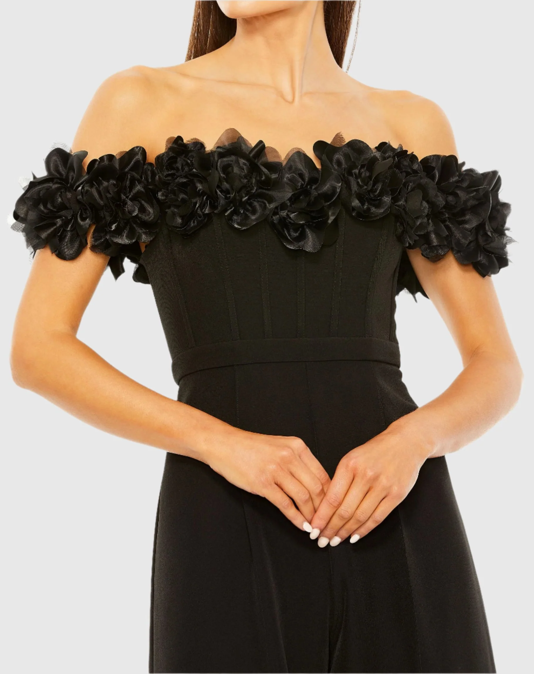 Floral Bustier Top Flare Leg Jumpsuit - FINAL SALE