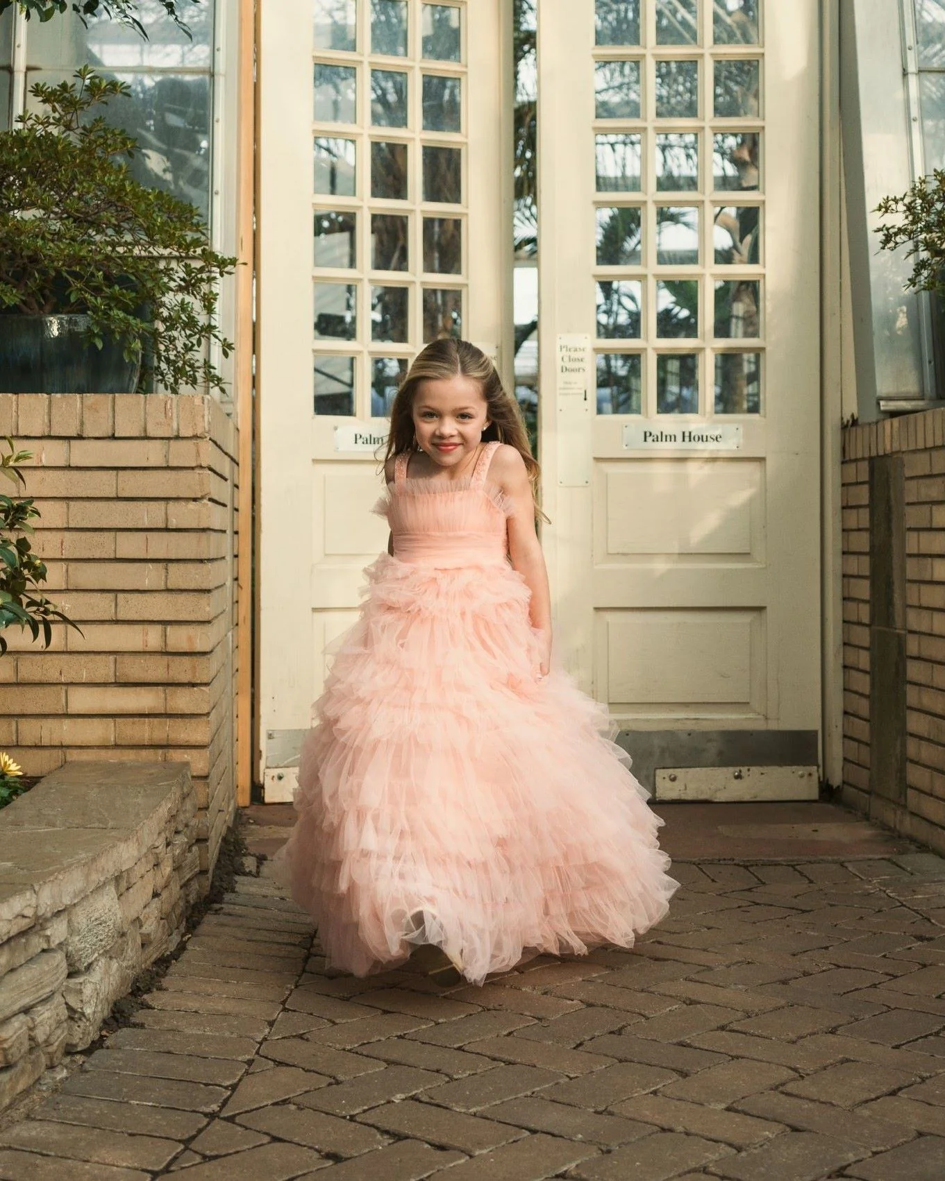 Girls Tulle Ruffle Ballgown