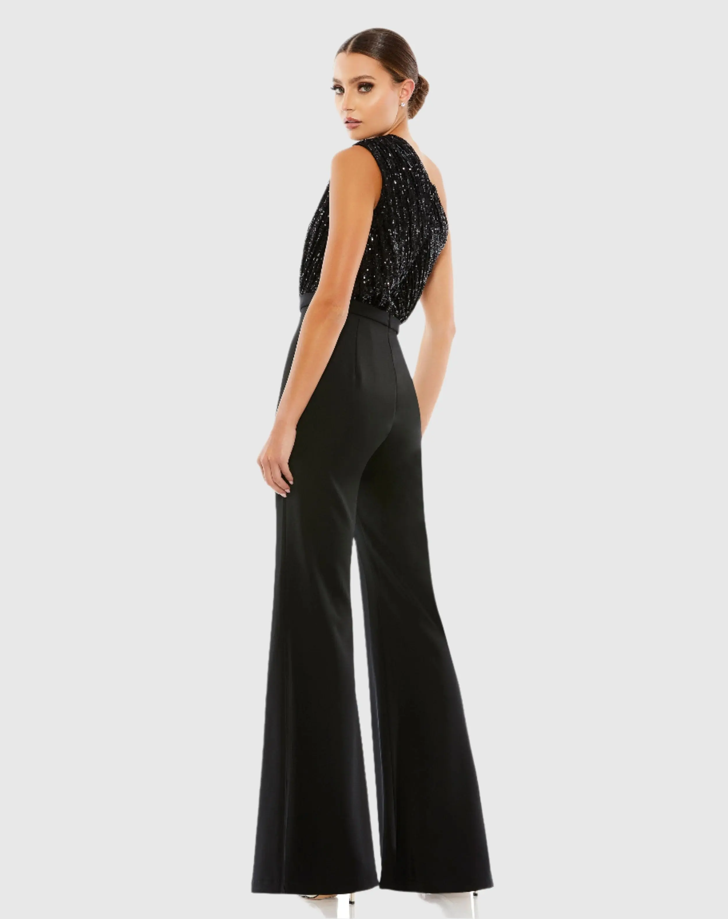 Sequined One Shoulder Jumpsuit - FINAL SALE