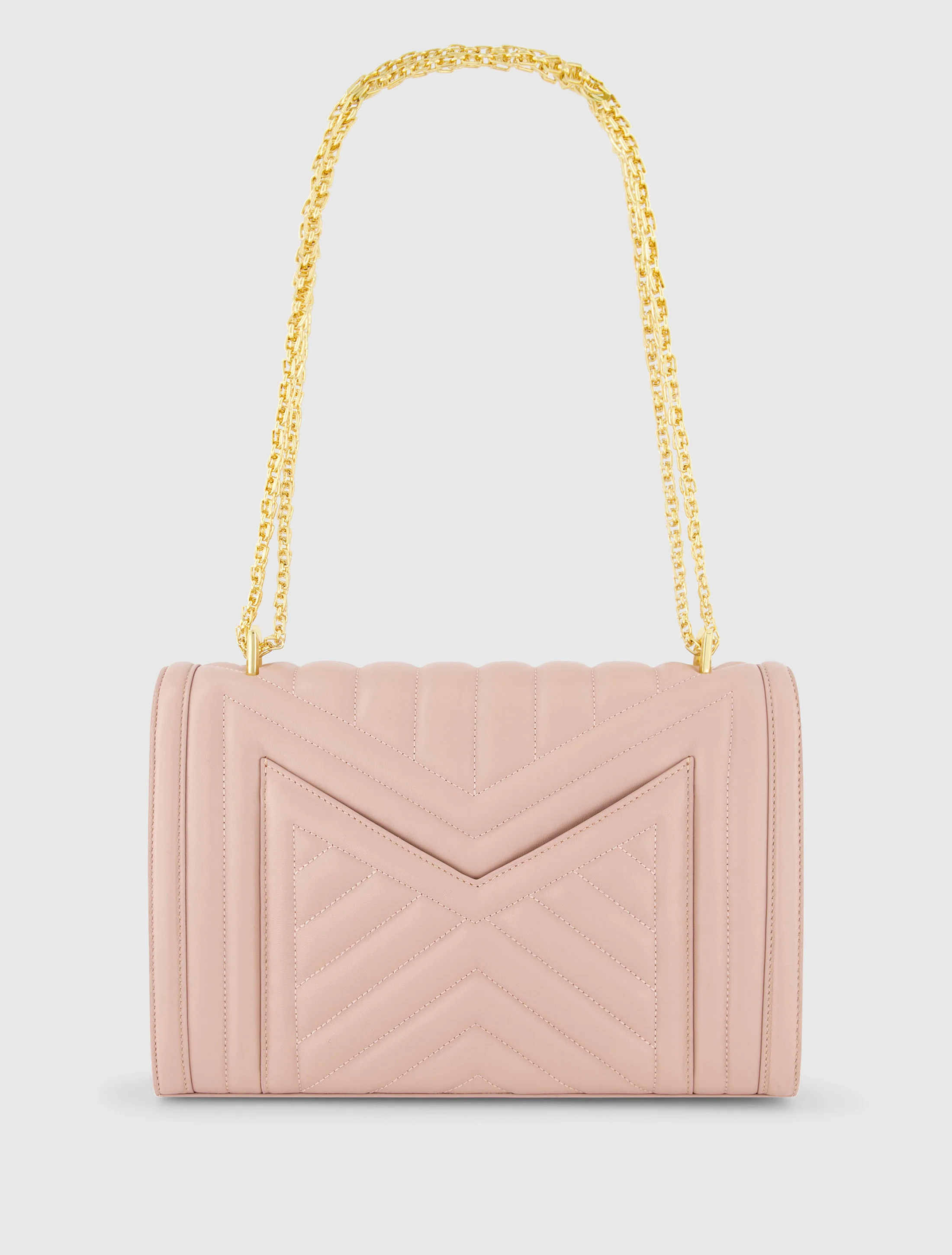 Quilted Napa Leather Handbag With Gold Hardware