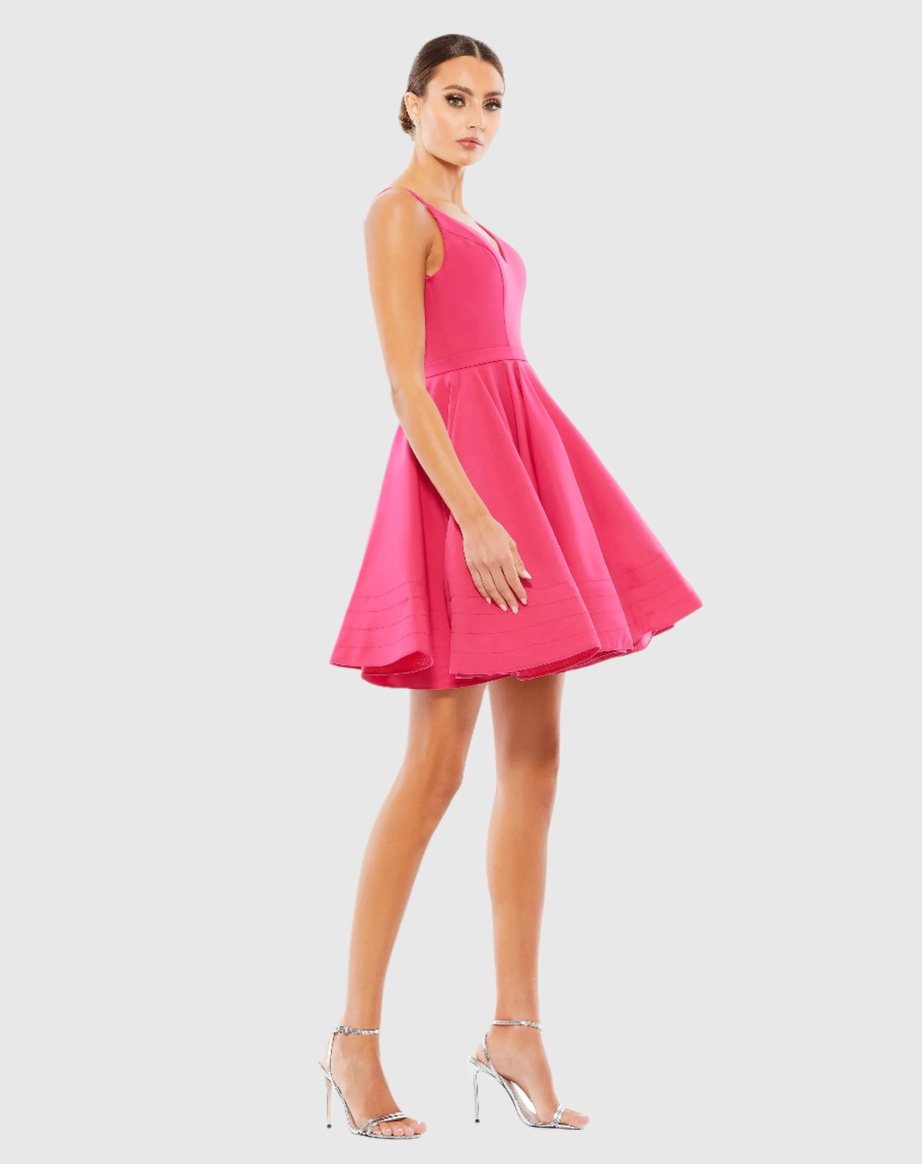 Pink Low Back A-Line Party Dress