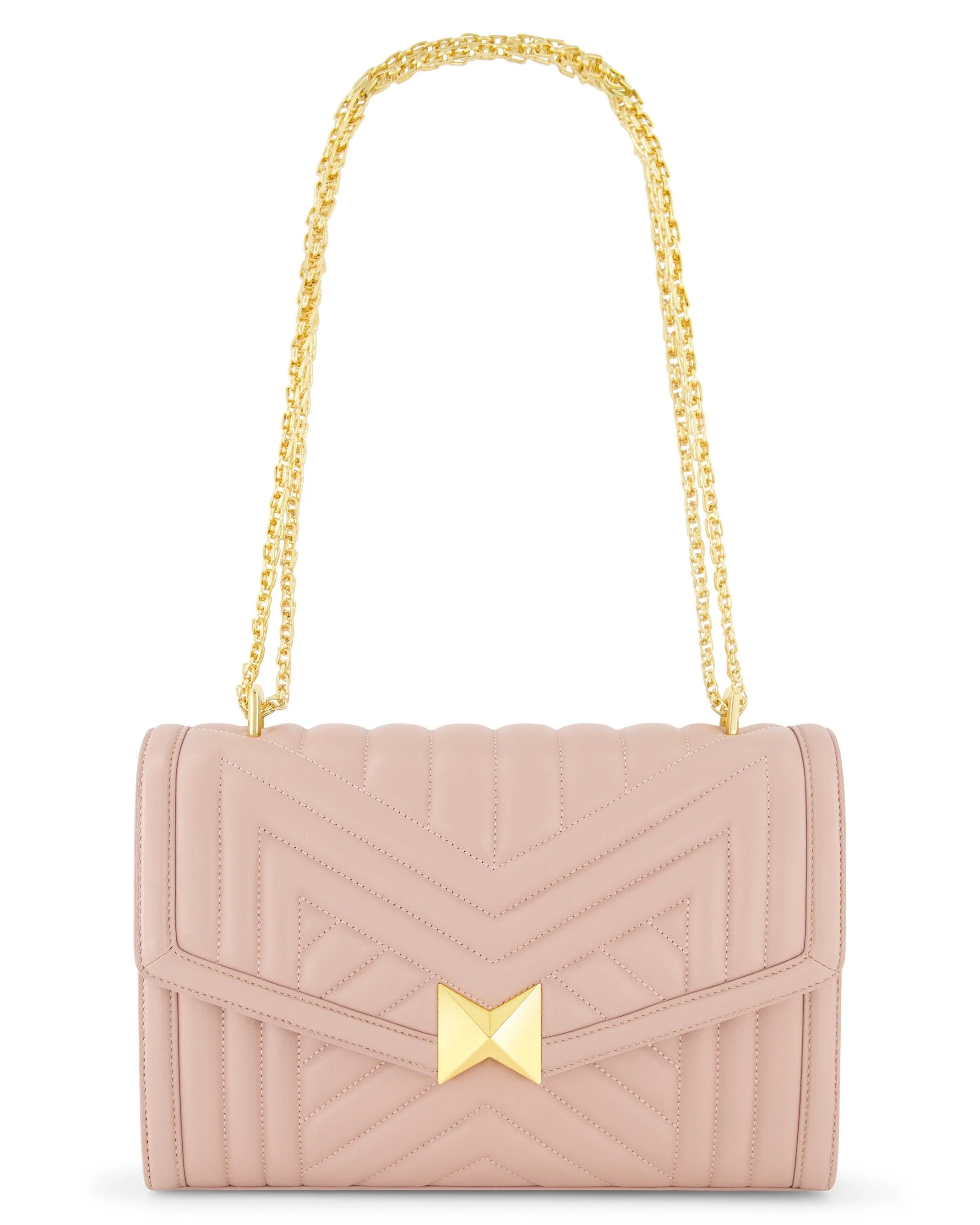 Quilted Napa Leather Handbag With Gold Hardware