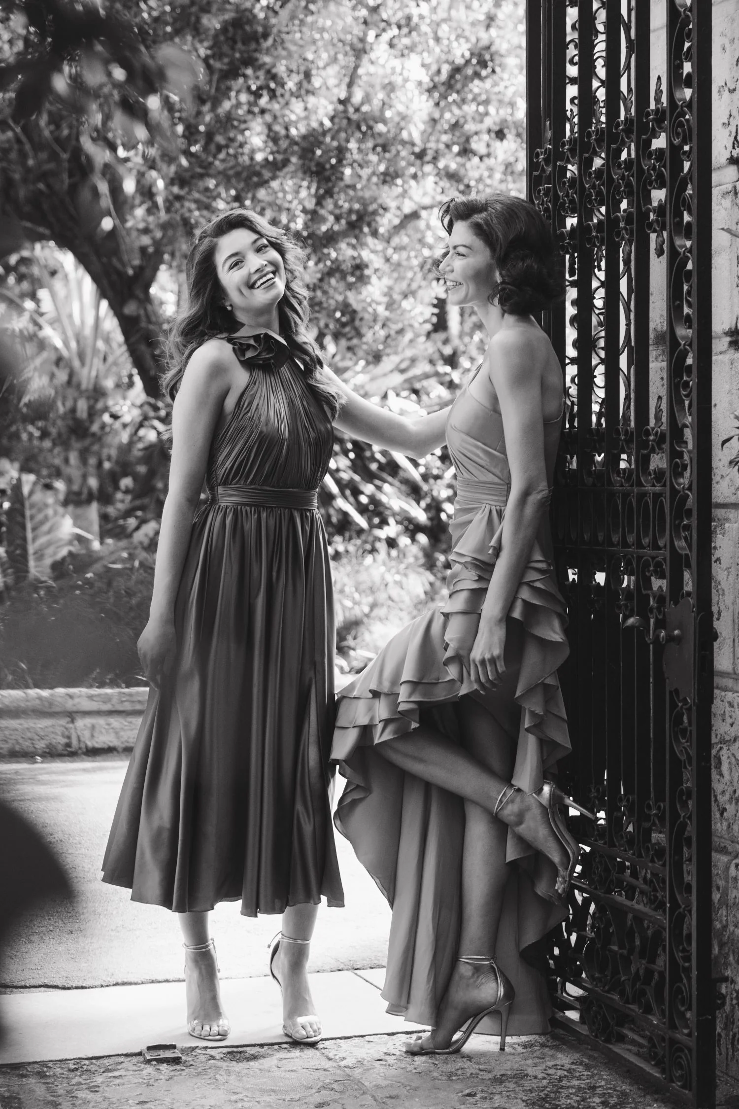 Teal Pleated Charmeuse High Neck Sleeveless Midi Dress