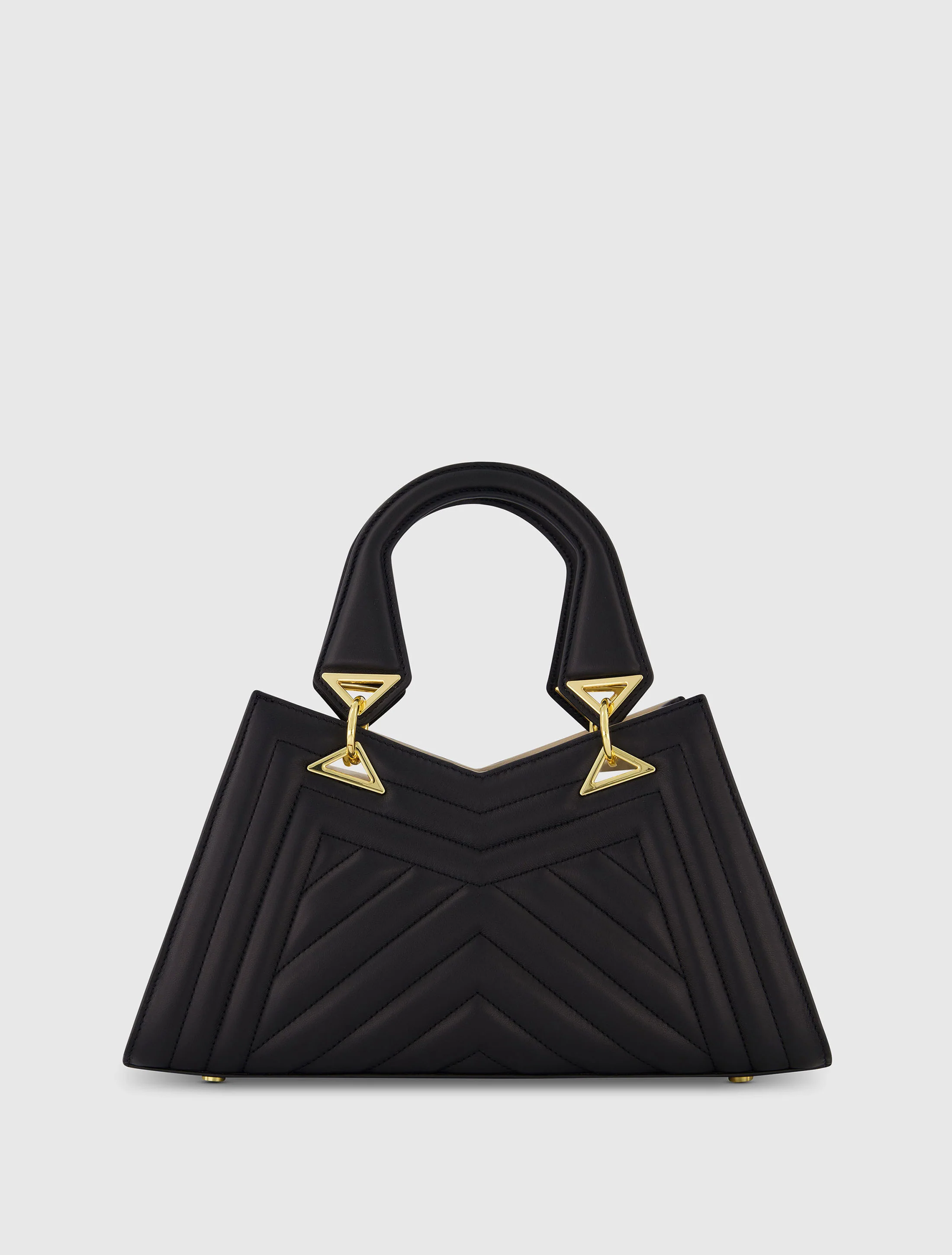 Quilted Napa Leather Angular Handbag
