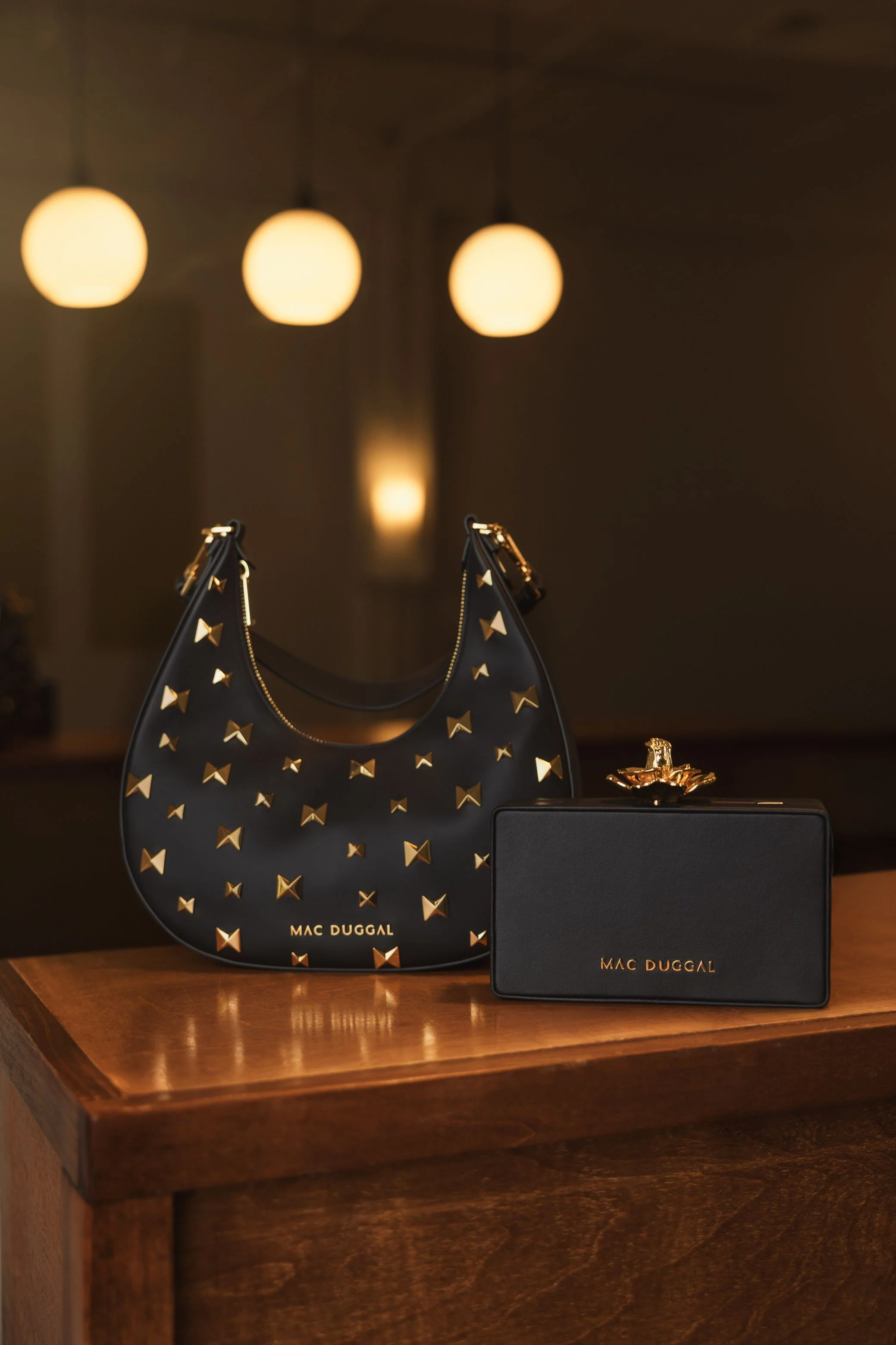 Leather Hobo Bag With Gold Hardware