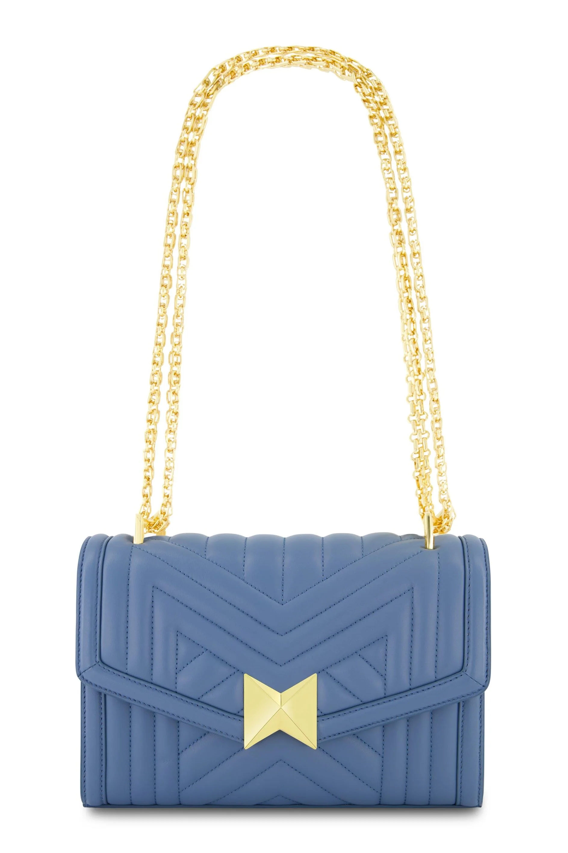 Quilted Napa Leather Handbag With Gold Chain - FINAL SALE
