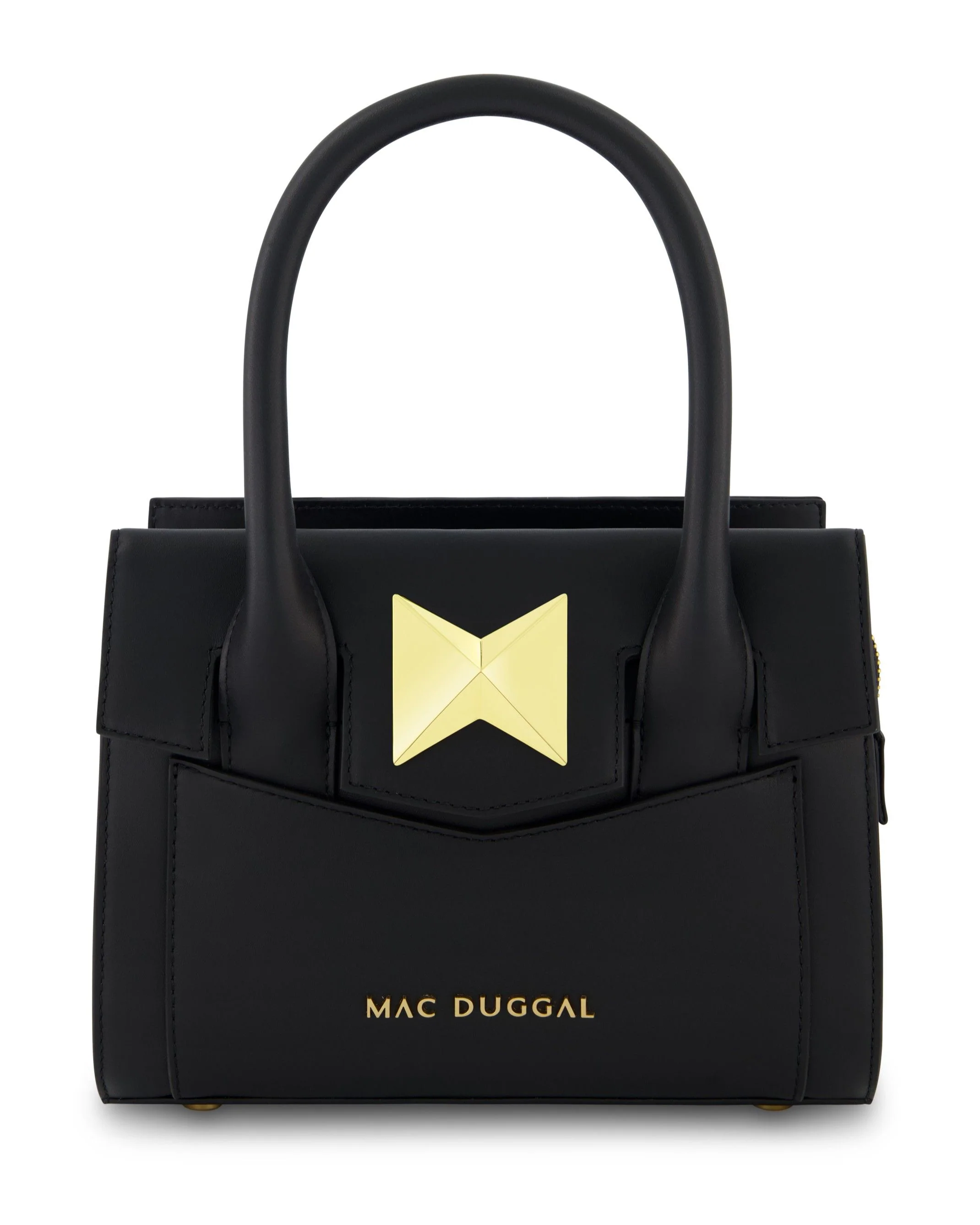 Small Leather Tote Bag With Gold Hardware - FINAL SALE