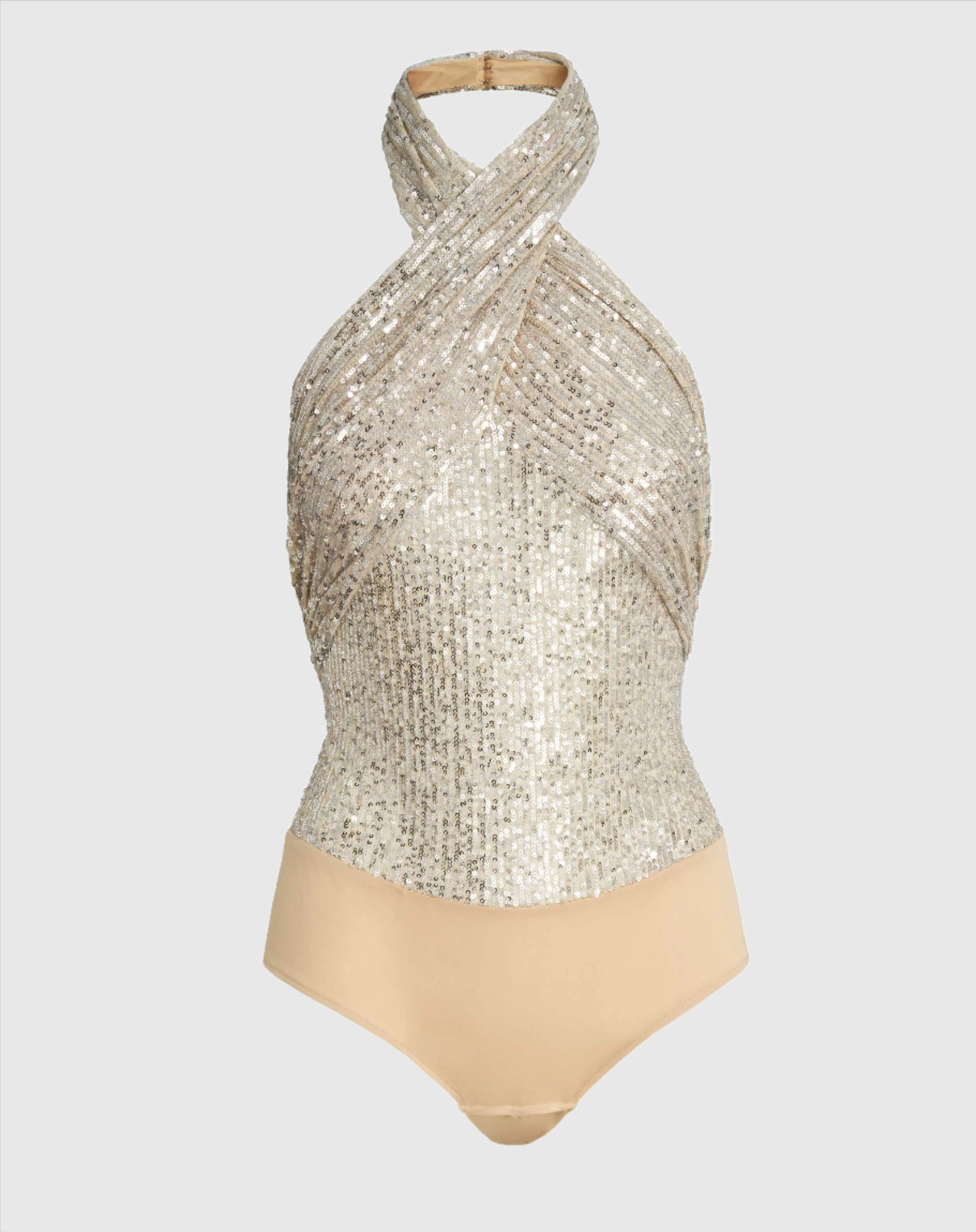 Sequin Low Back Cross-Neck Bodysuit - FINAL SALE