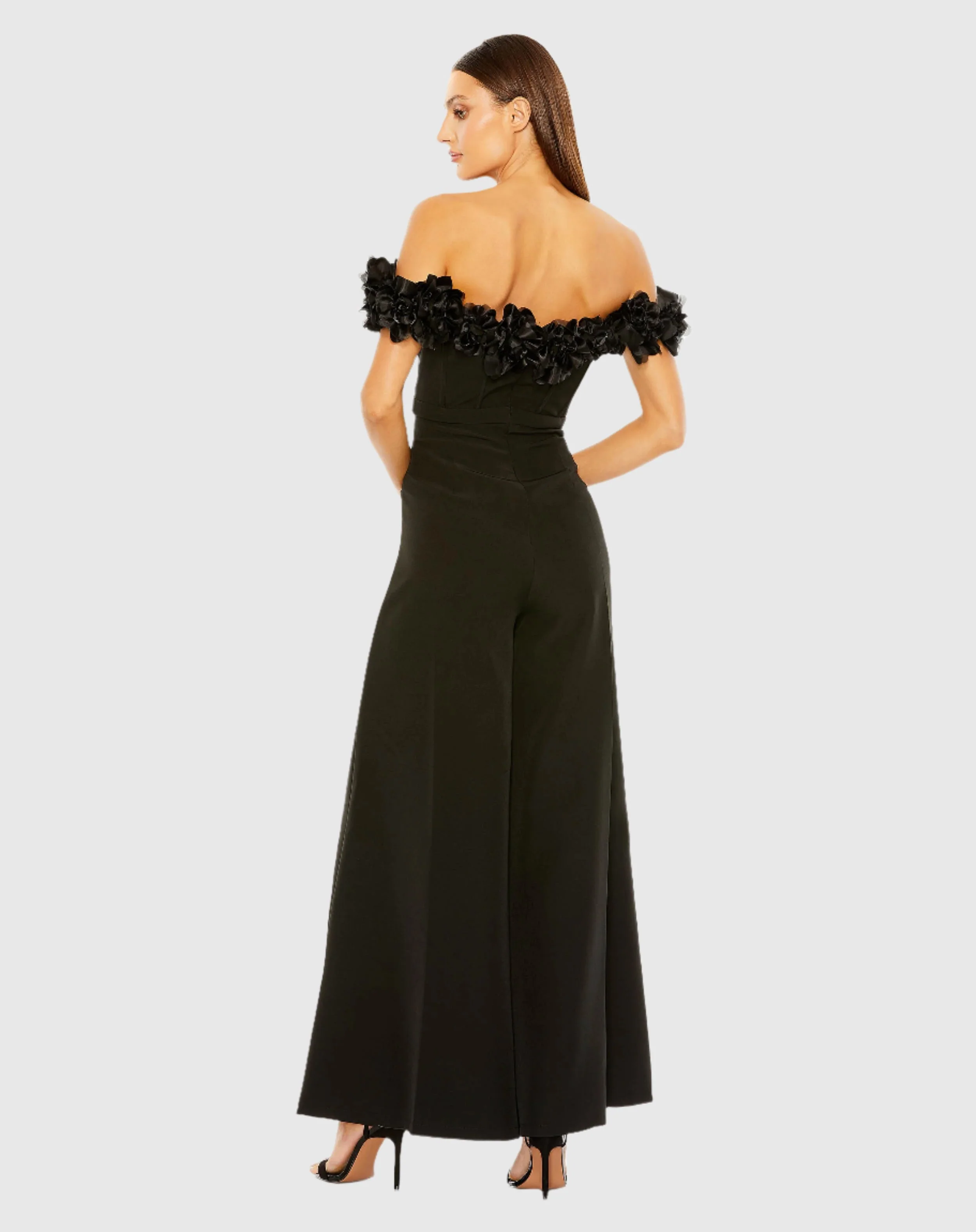 Floral Bustier Top Flare Leg Jumpsuit - FINAL SALE