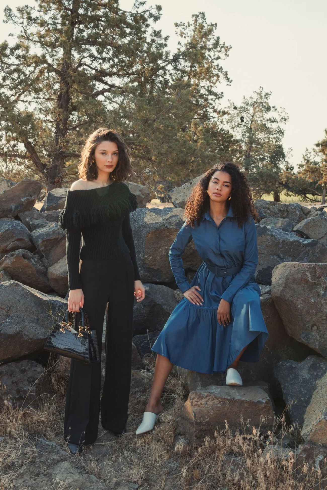 Off The Shoulder Fringe Knit Sweater - FINAL SALE