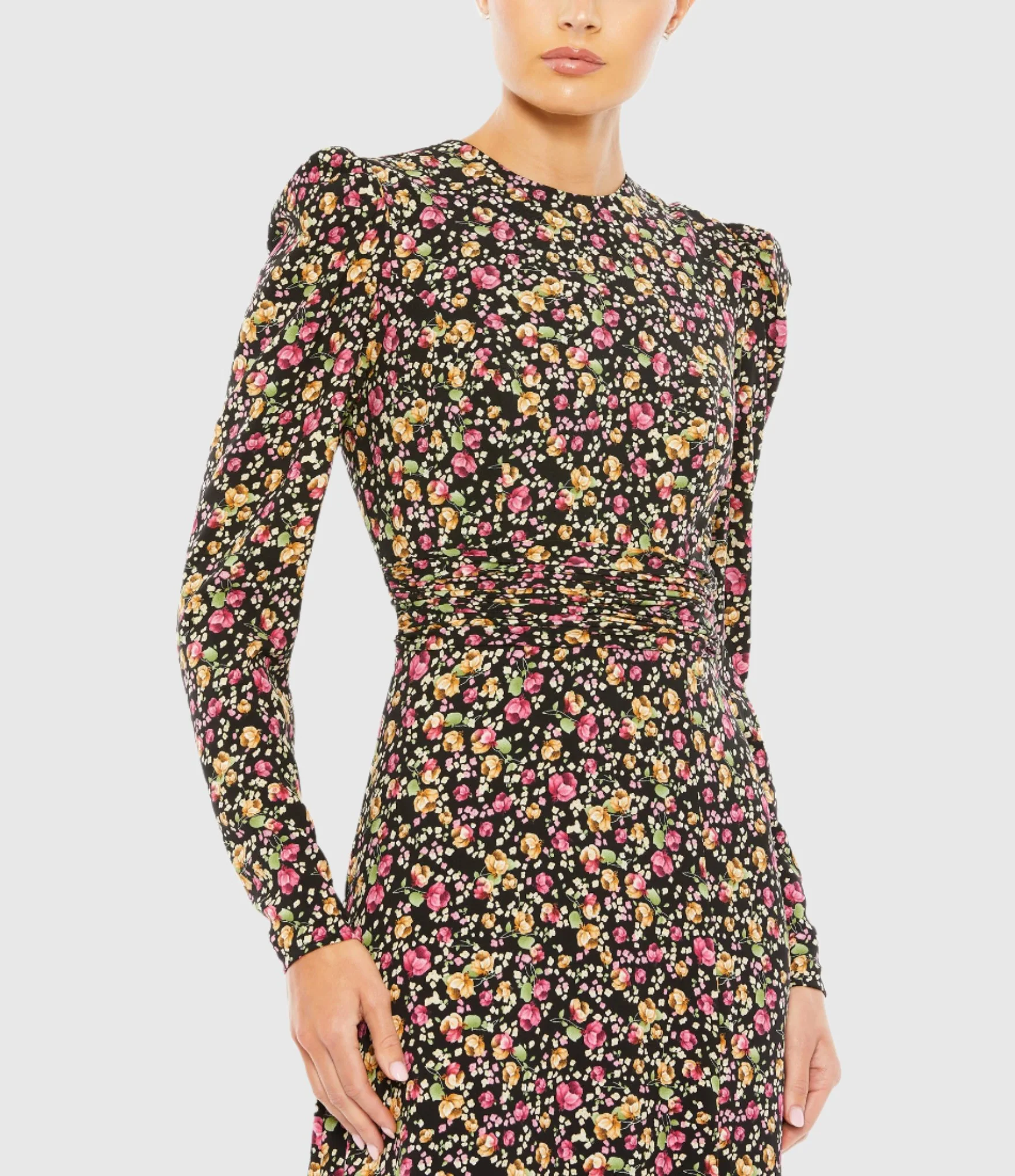 Floral Long Sleeve Gown