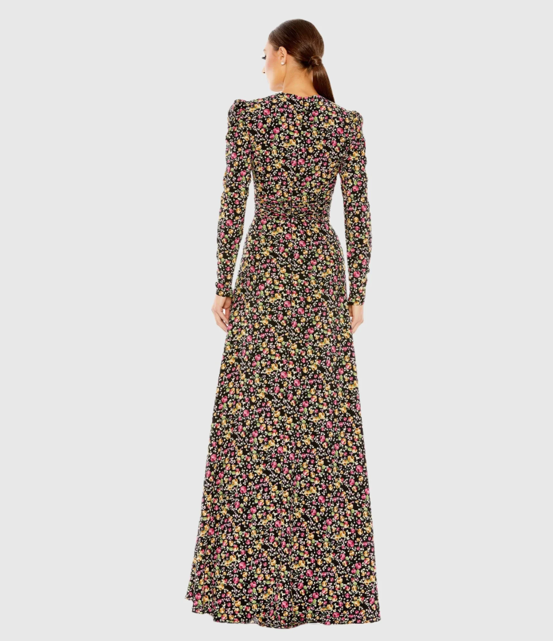 Floral Long Sleeve Gown