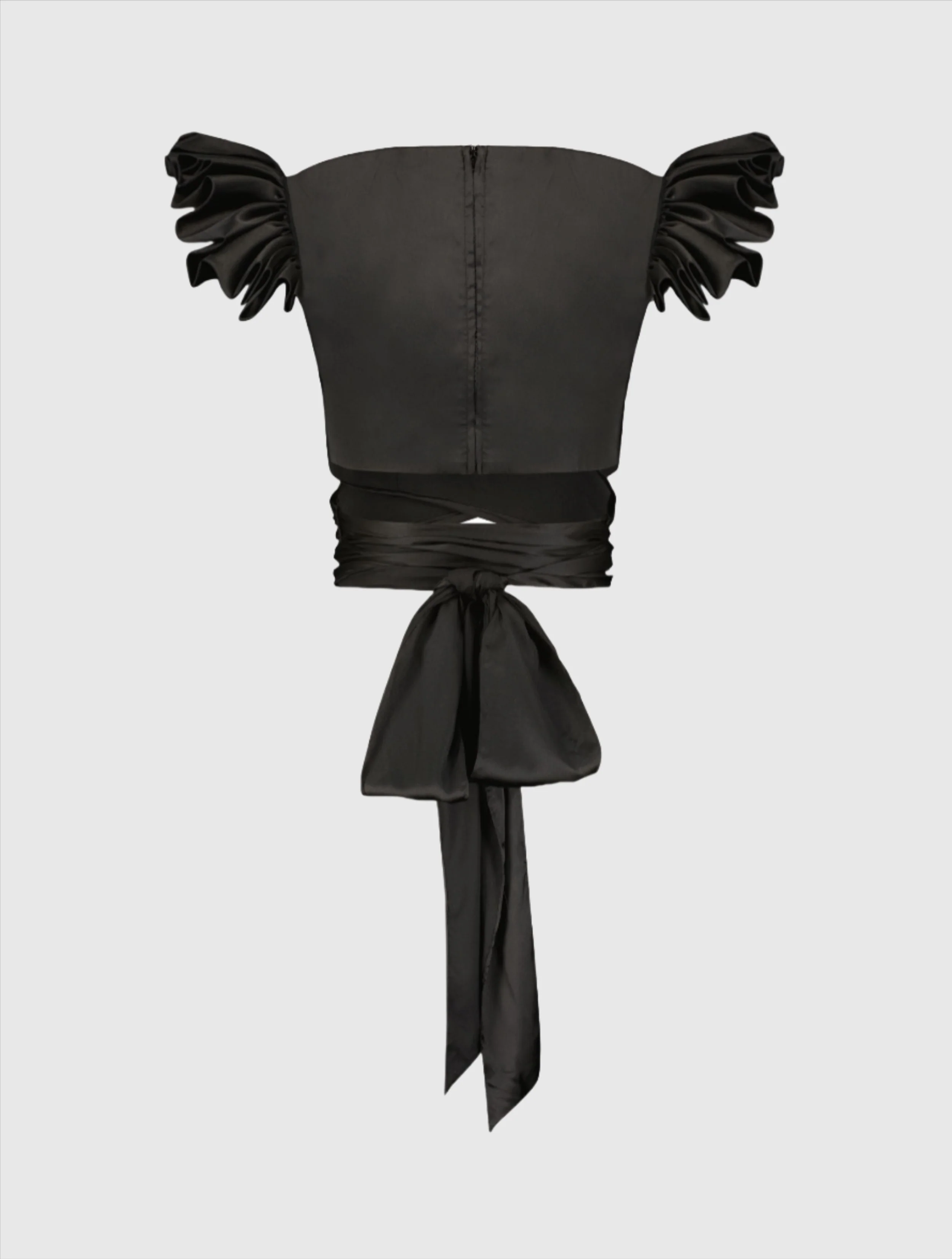 Ruffle Cap Sleeve Wrap Top