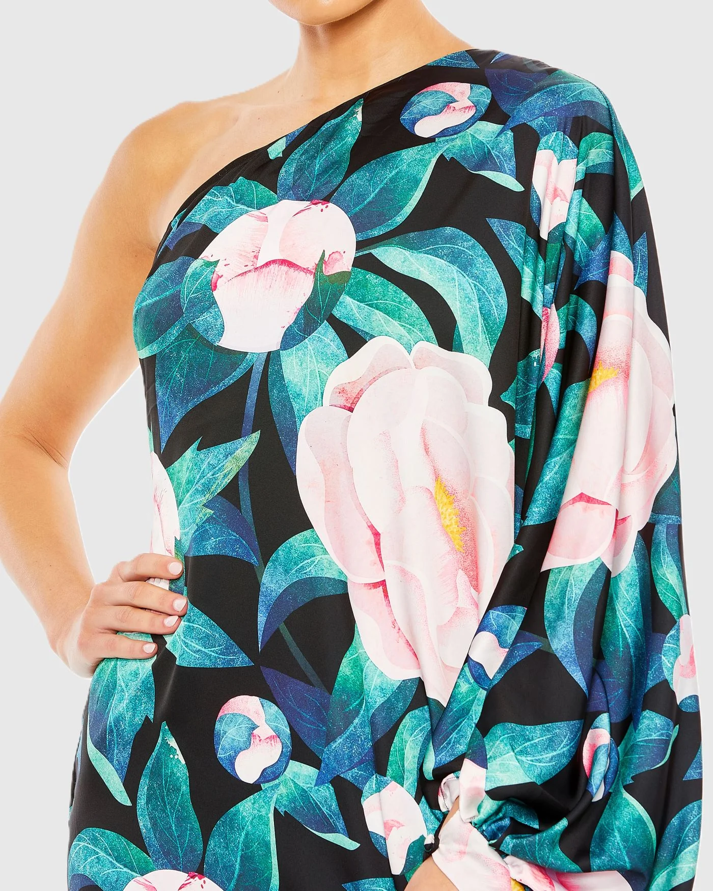 Floral One Shoulder Dress