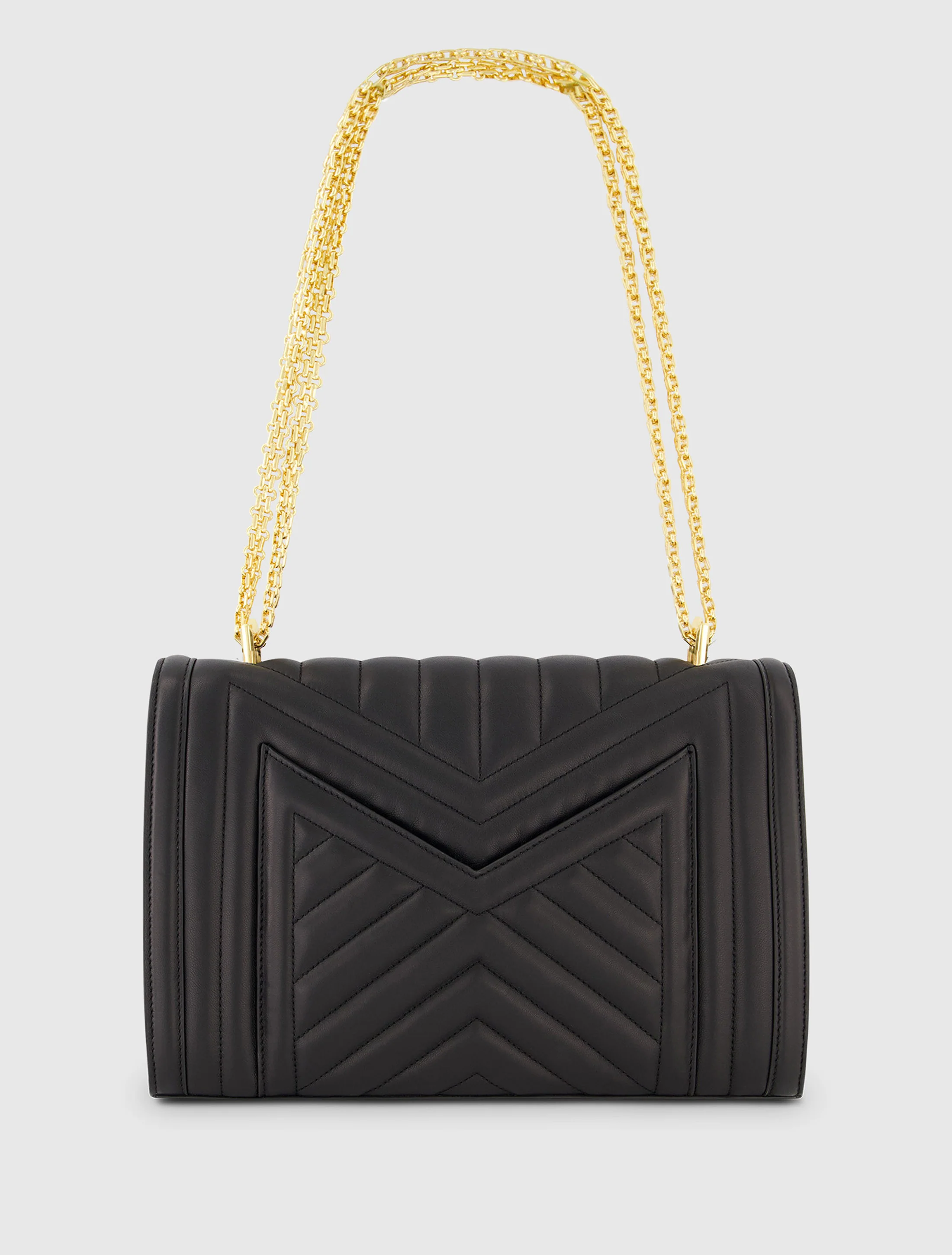 Quilted Napa Leather Handbag With Gold Hardware