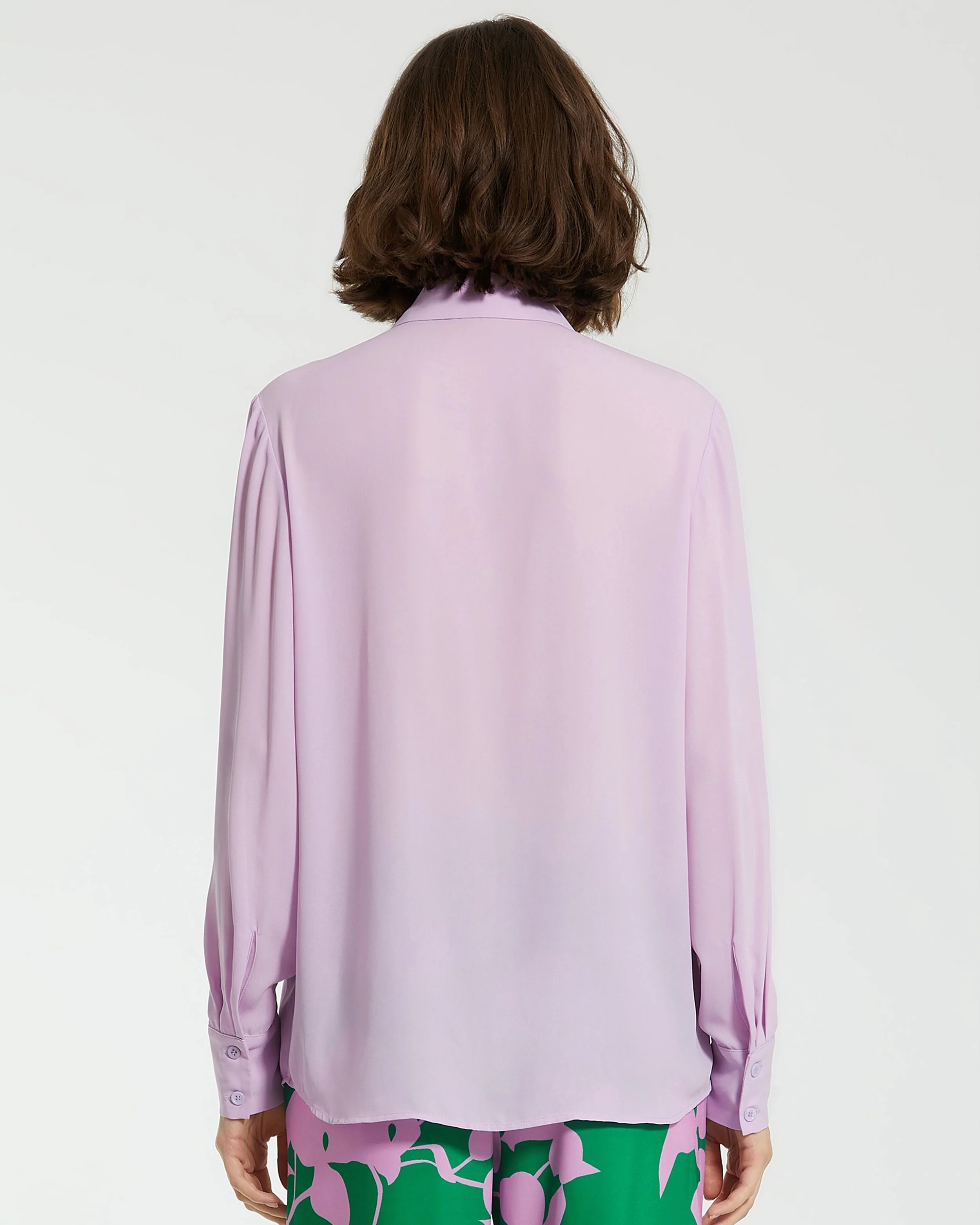 The Bentley Long Sleeve Button Up Georgette Blouse - FINAL SALE