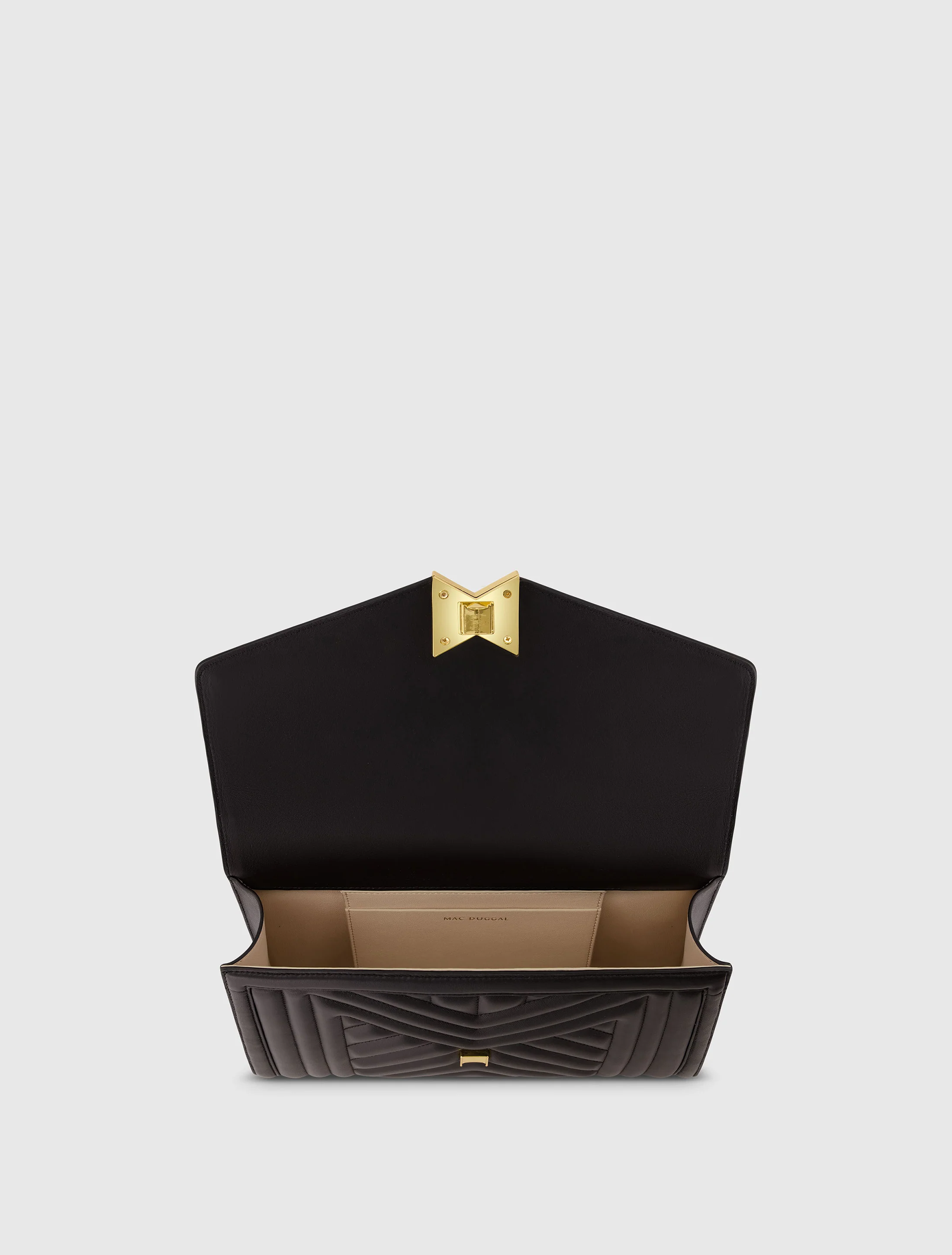 Quilted Napa Leather Handbag With Gold Chain - FINAL SALE